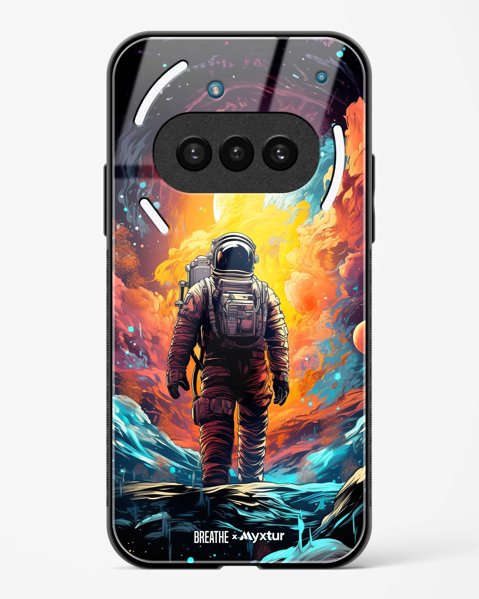 Technicolor Space Adventure [BREATHE] Glass Case Phone Cover (Nothing) - Image 15