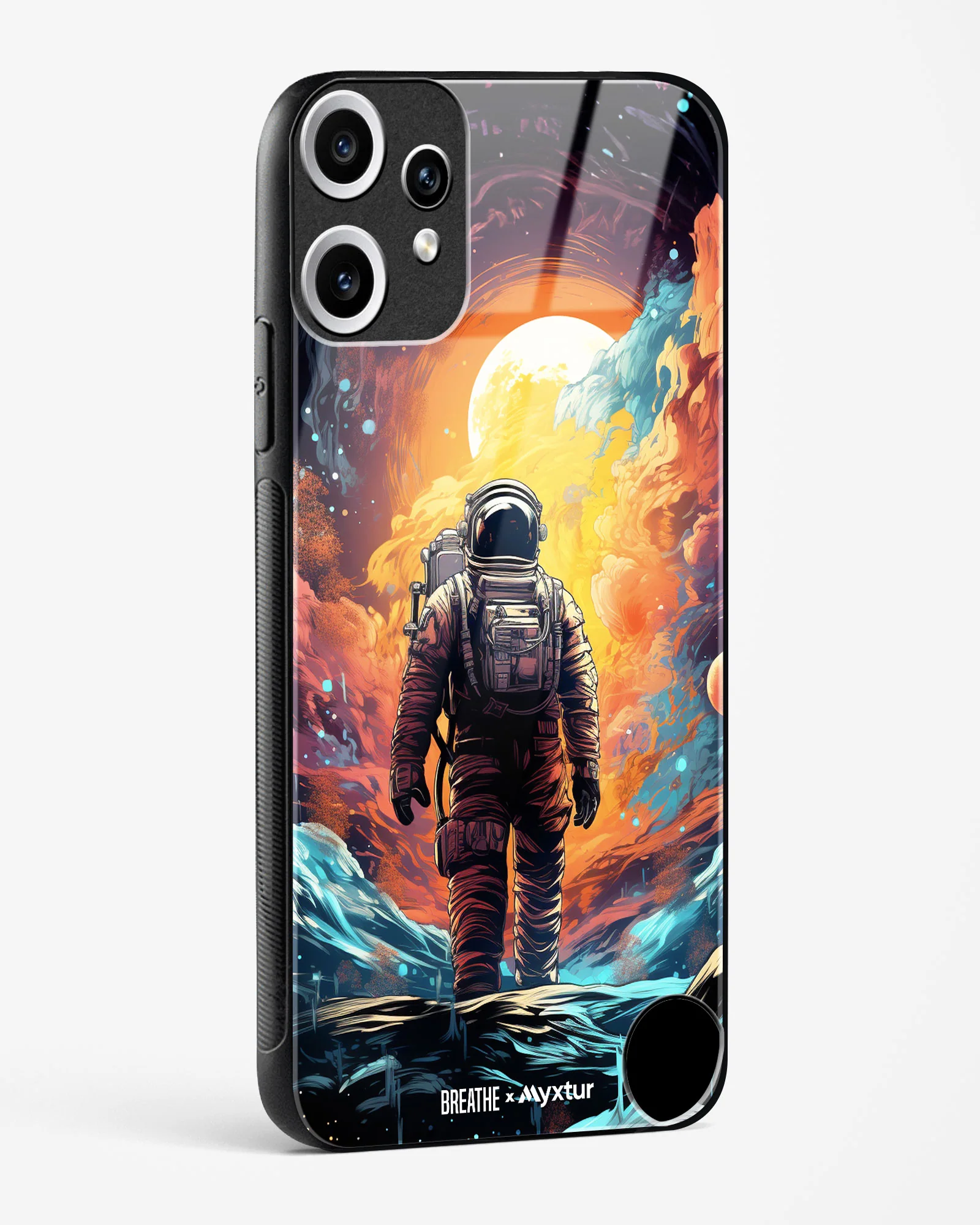 Technicolor Space Adventure [BREATHE] Glass Case Phone Cover (Nothing) - Image 4