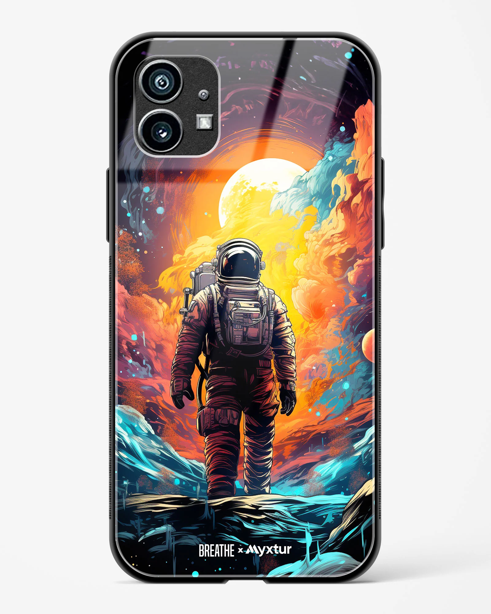 Technicolor Space Adventure [BREATHE] Glass Case Phone Cover (Nothing) - Image 5