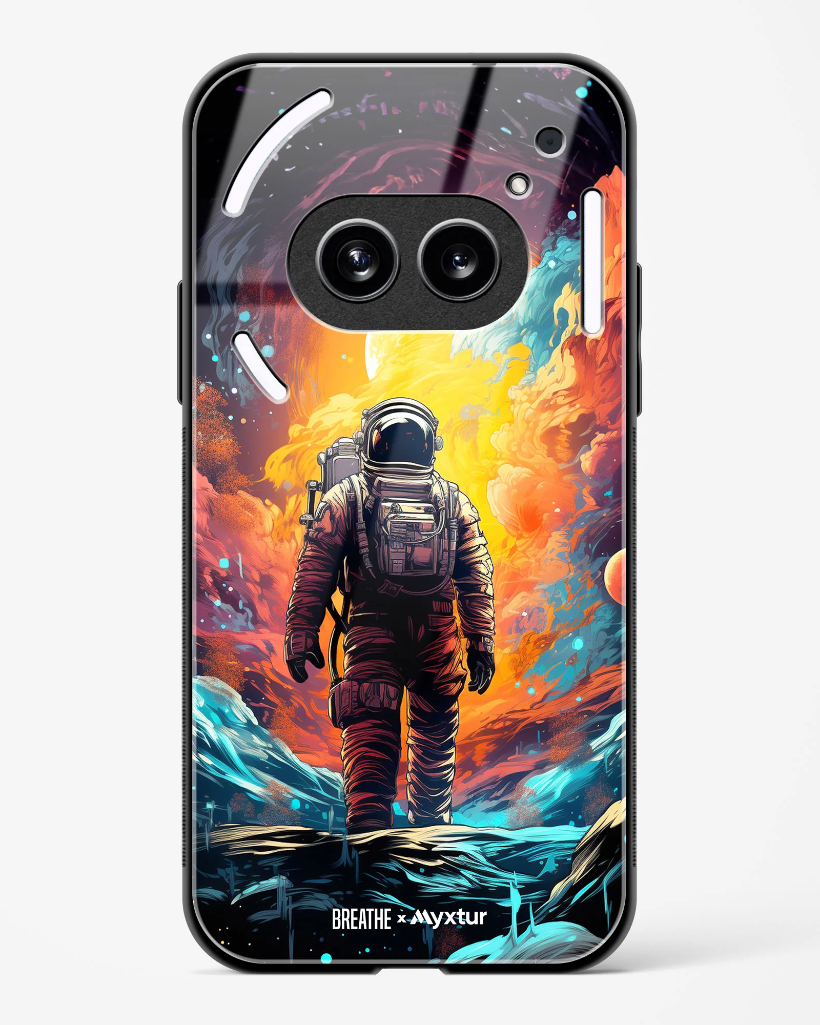 Technicolor Space Adventure [BREATHE] Glass Case Phone Cover (Nothing) - Image 9