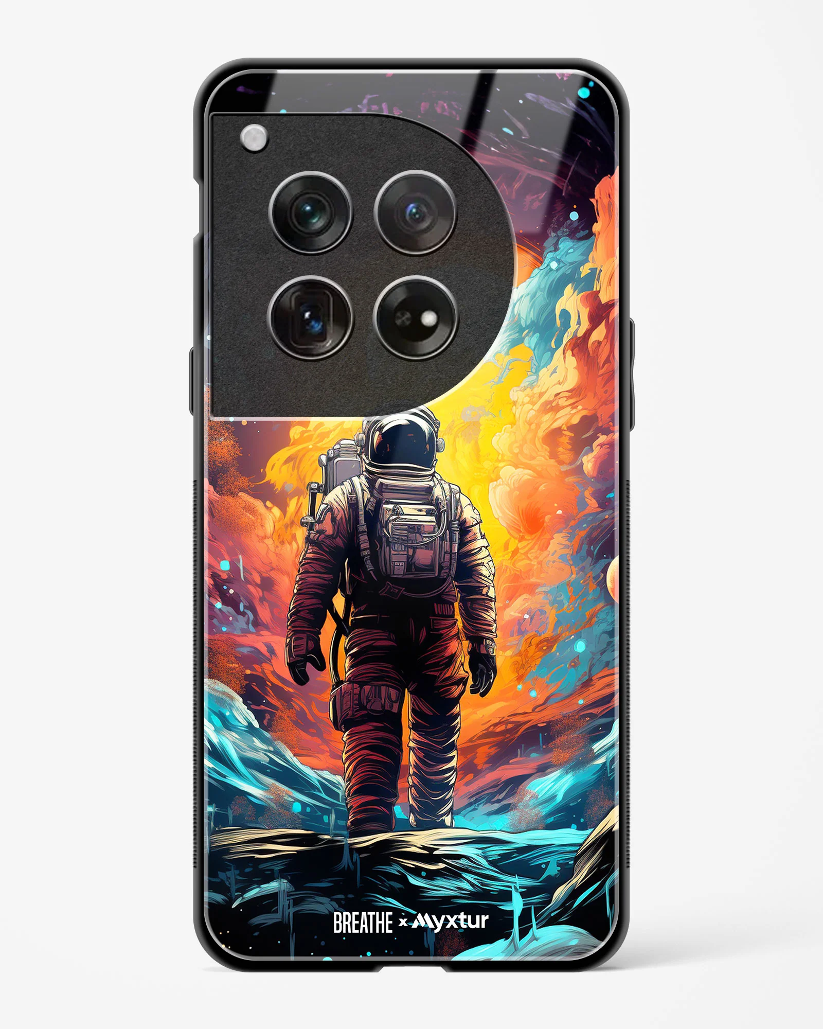 Technicolor Space Adventure [BREATHE] Glass Case Phone Cover (OnePlus) - Image 11