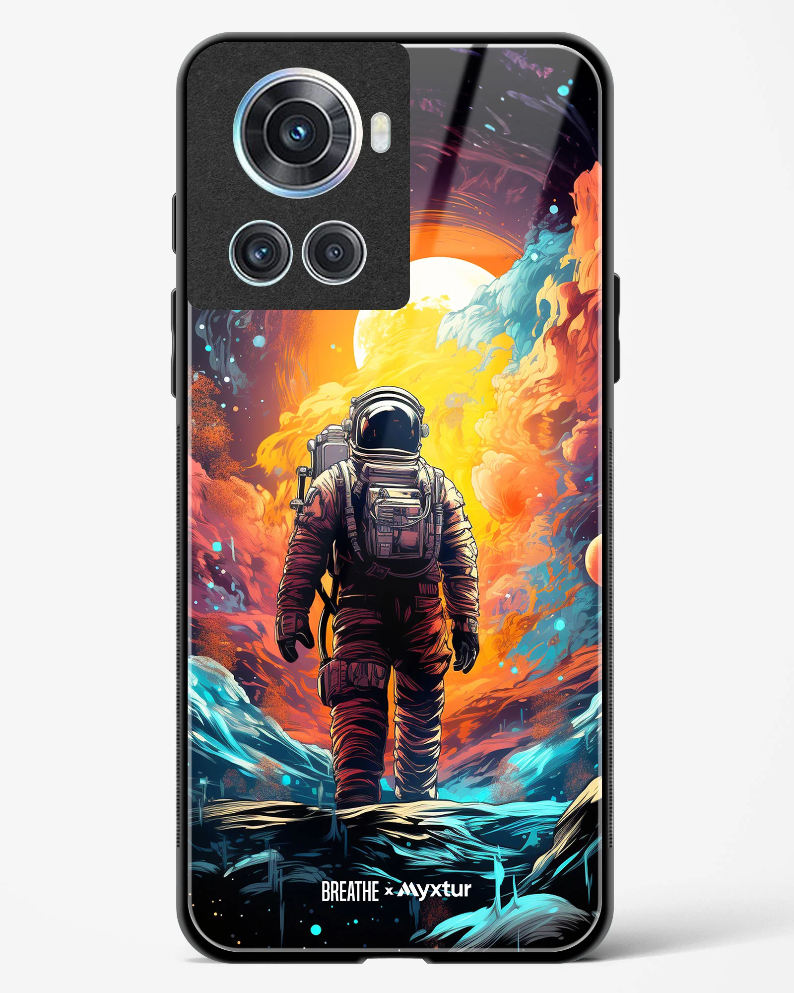Technicolor Space Adventure [BREATHE] Glass Case Phone Cover (OnePlus) - Image 3