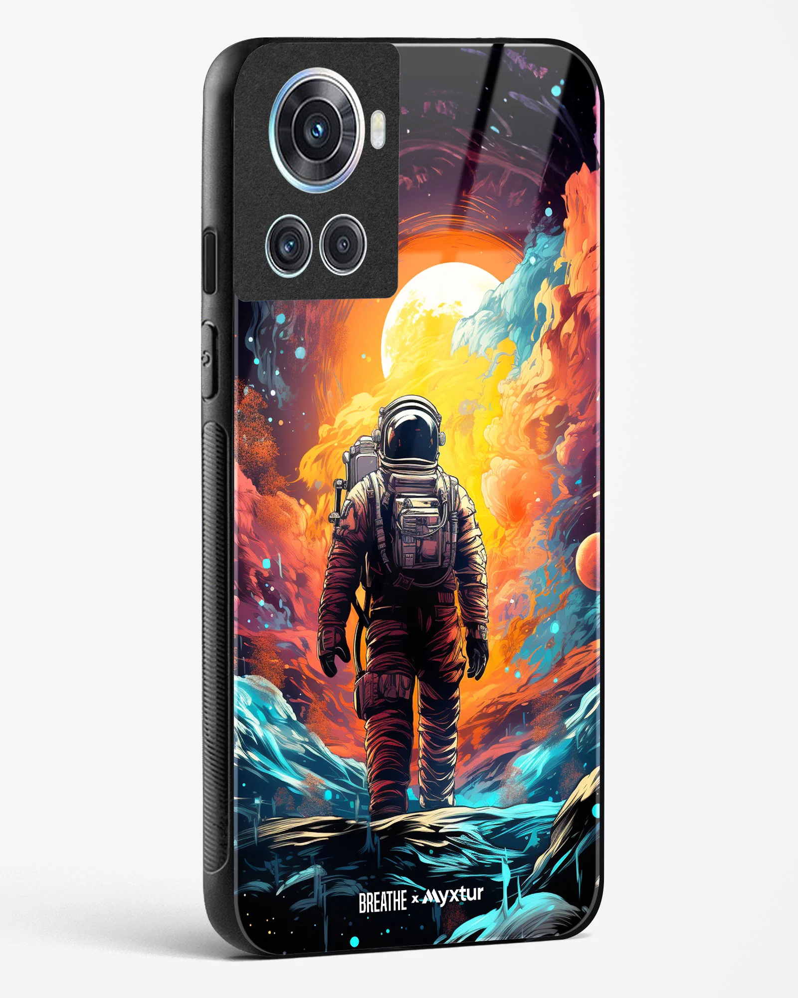 Technicolor Space Adventure [BREATHE] Glass Case Phone Cover (OnePlus) - Image 4