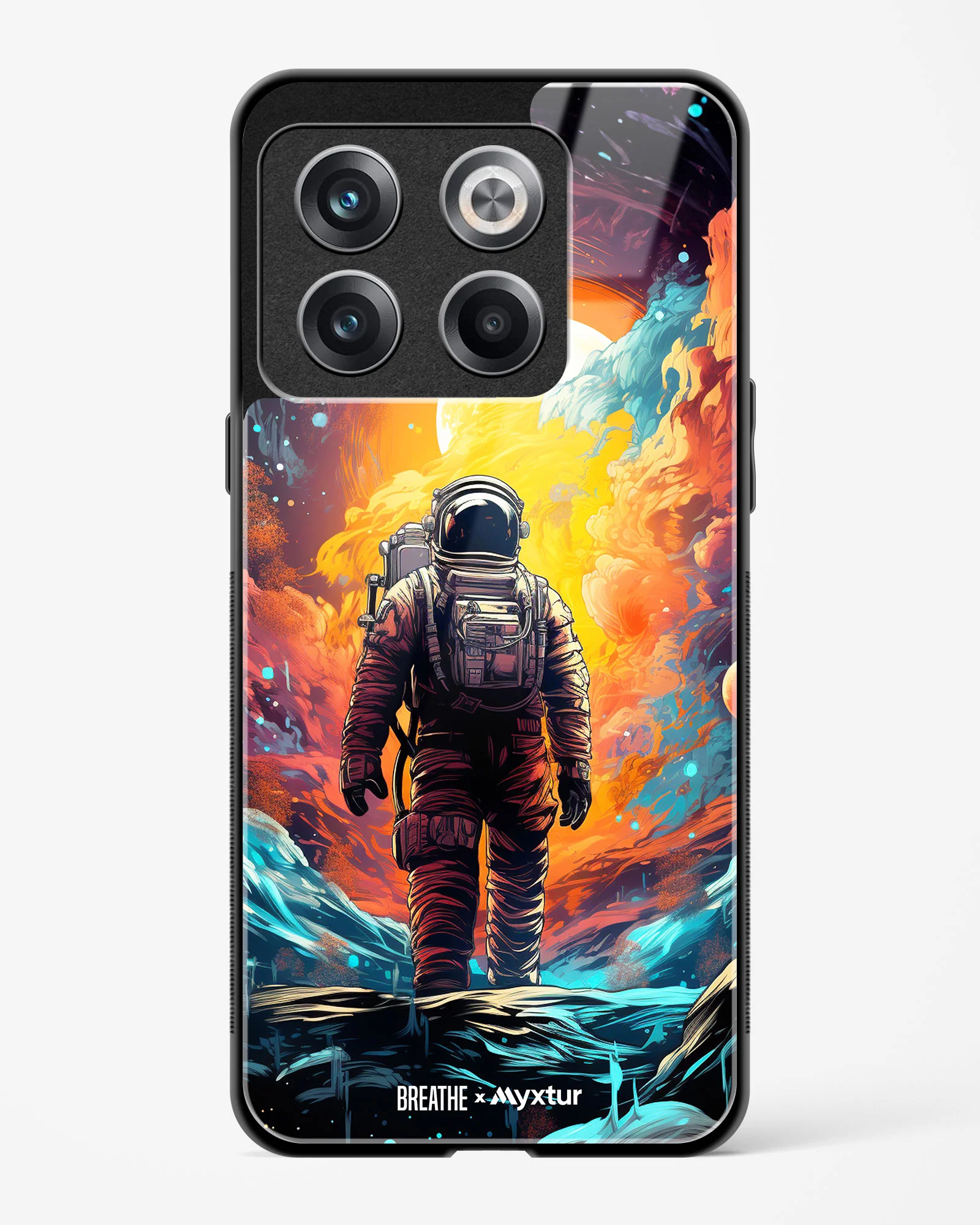 Technicolor Space Adventure [BREATHE] Glass Case Phone Cover (OnePlus) - Image 5