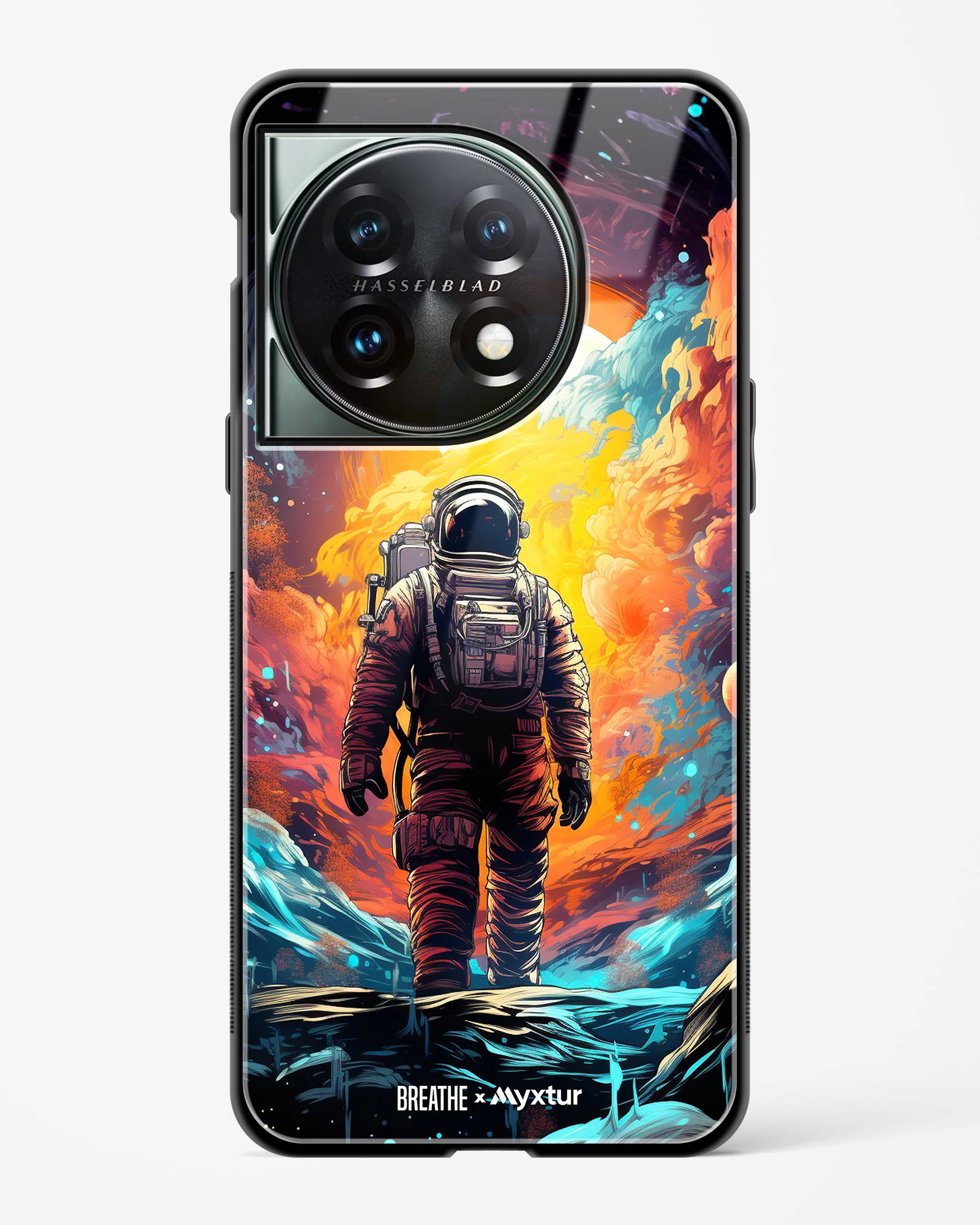 Technicolor Space Adventure [BREATHE] Glass Case Phone Cover (OnePlus) - Image 7