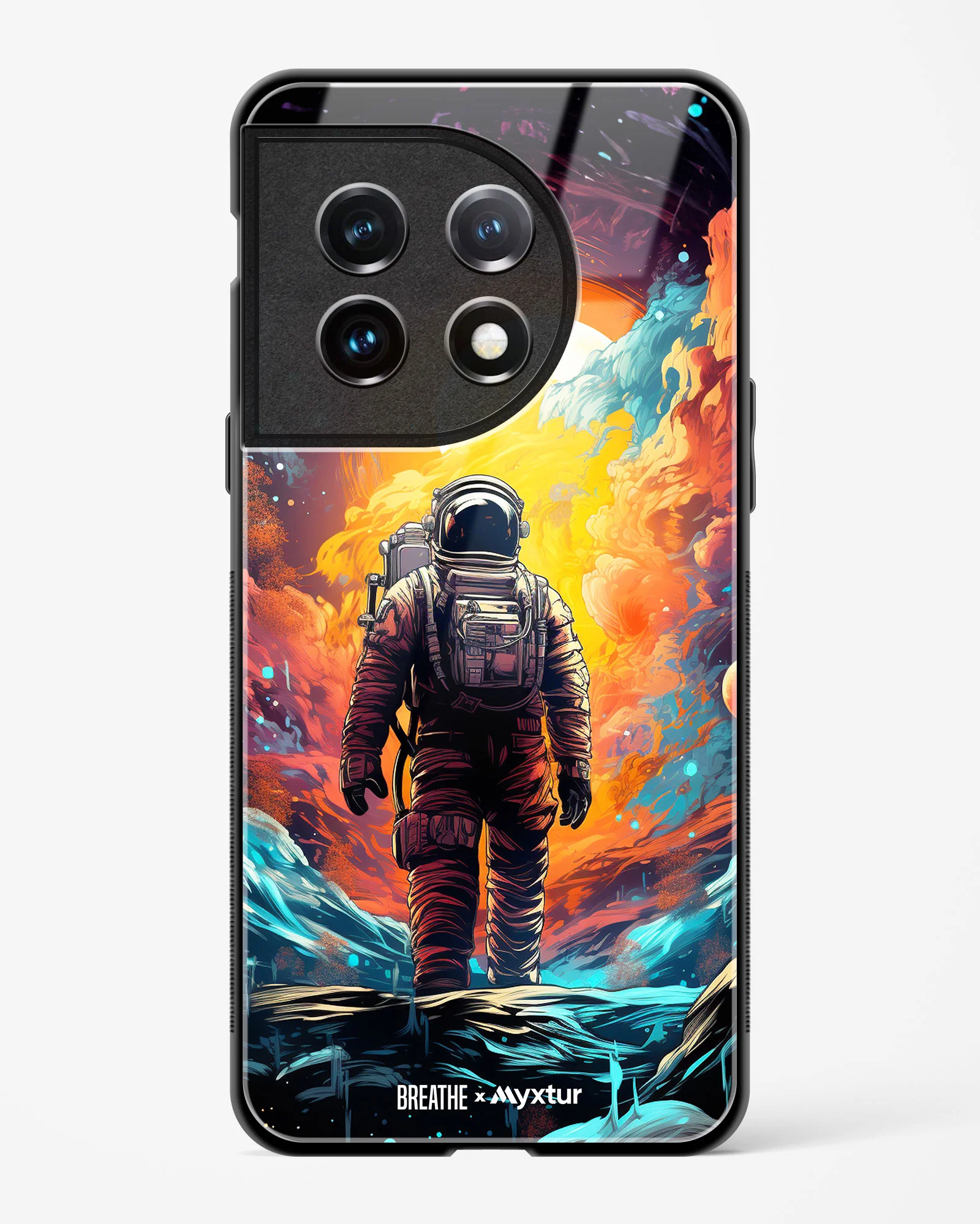 Technicolor Space Adventure [BREATHE] Glass Case Phone Cover (OnePlus) - Image 9