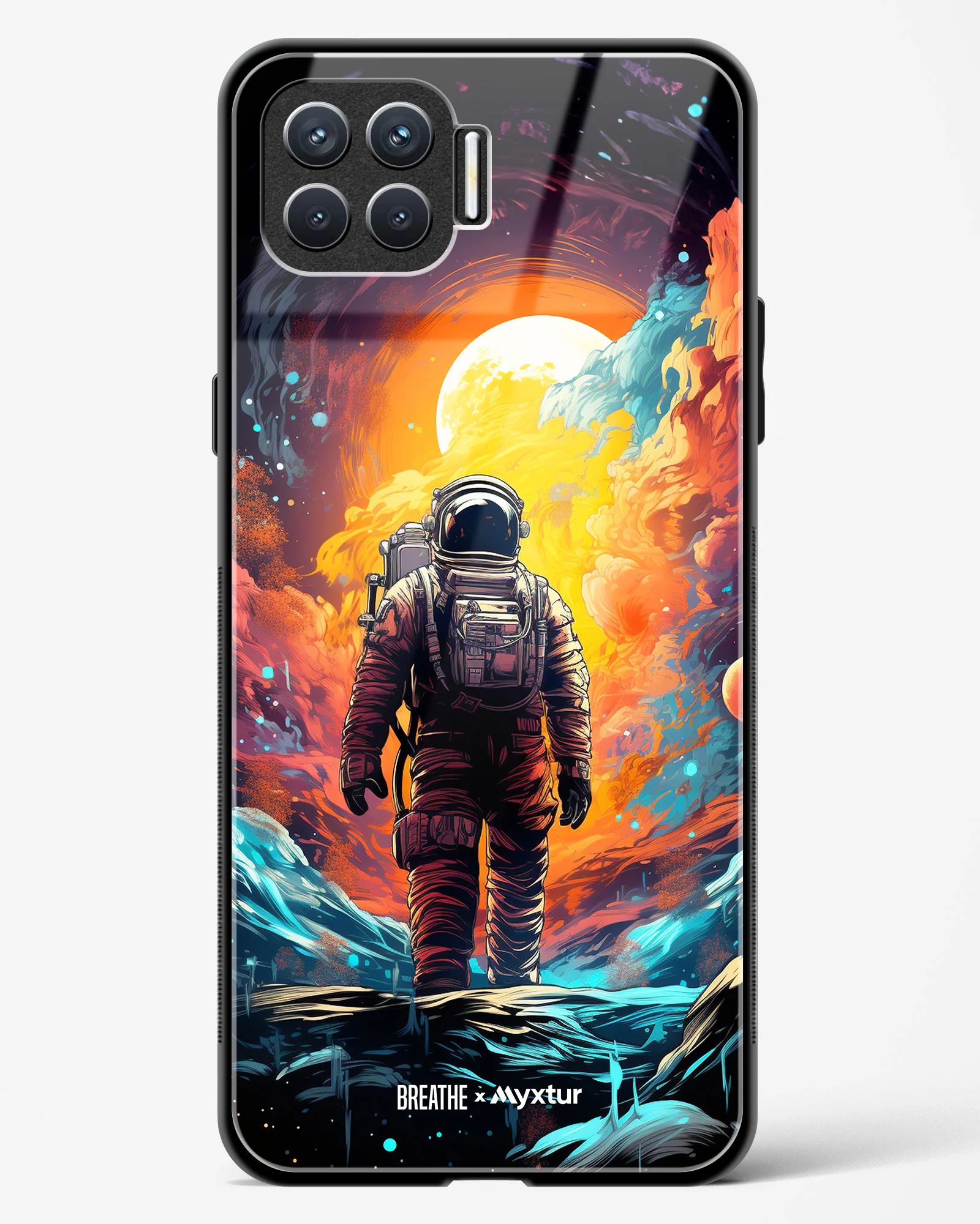Technicolor Space Adventure [BREATHE] Glass Case Phone Cover (Oppo) - Image 101