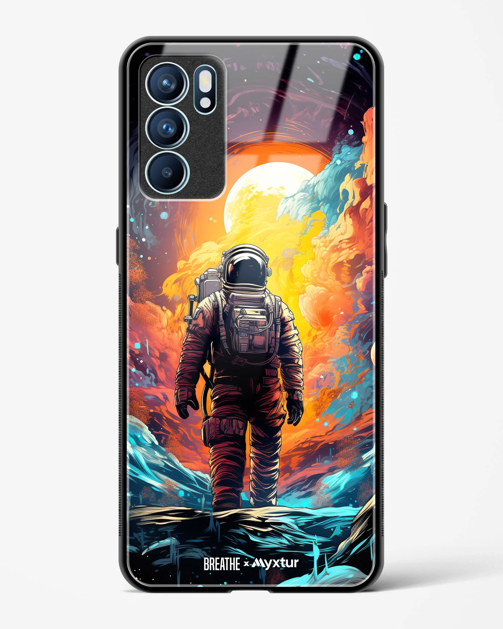 Technicolor Space Adventure [BREATHE] Glass Case Phone Cover (Oppo) - Image 105