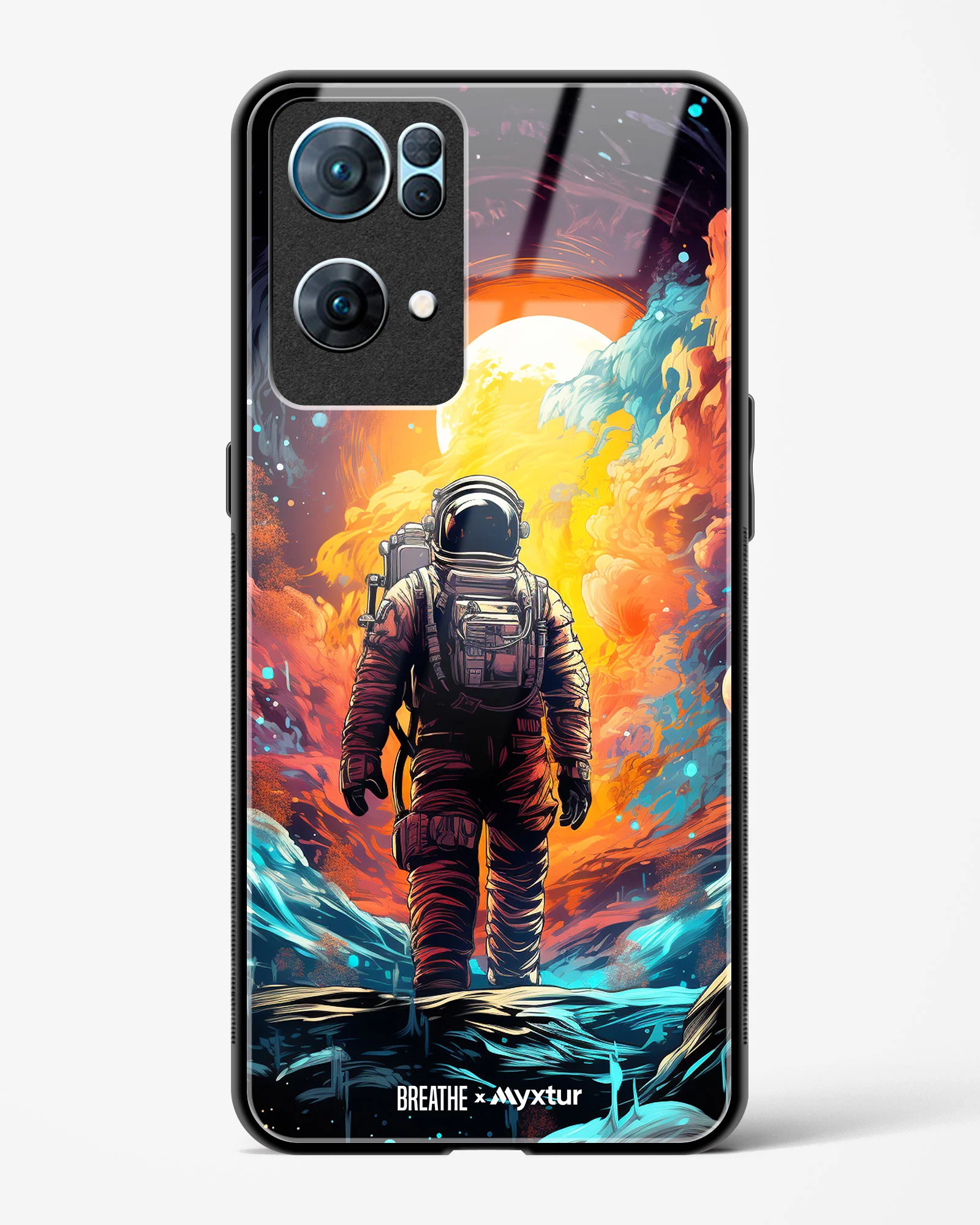 Technicolor Space Adventure [BREATHE] Glass Case Phone Cover (Oppo) - Image 113