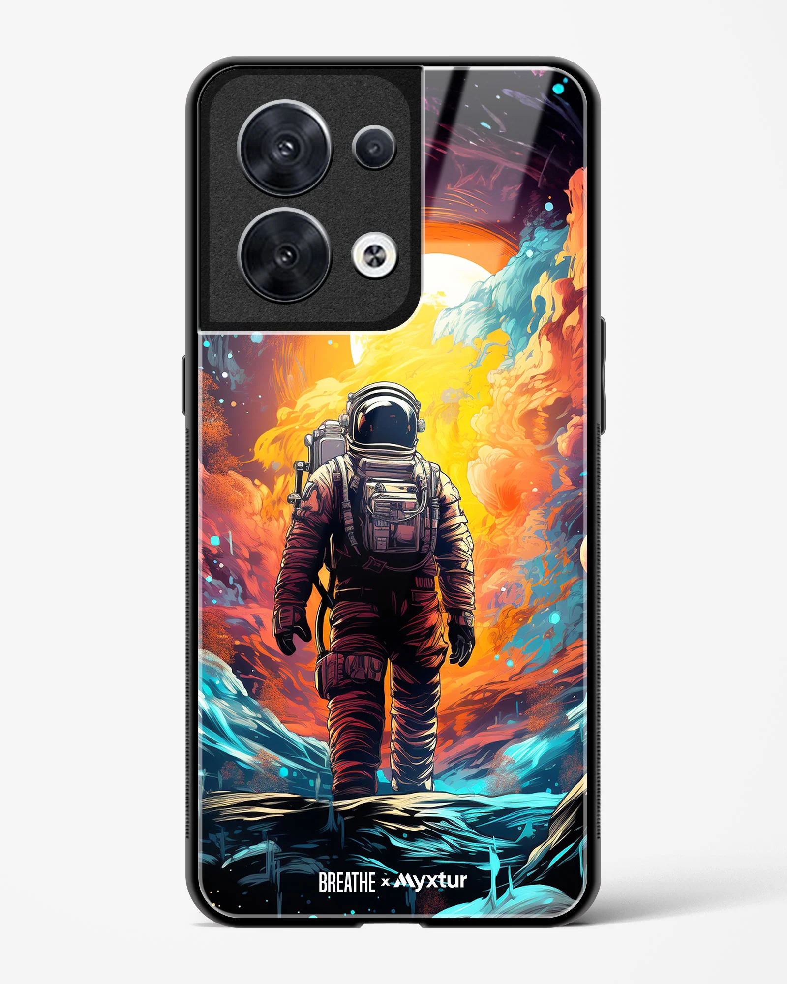 Technicolor Space Adventure [BREATHE] Glass Case Phone Cover (Oppo) - Image 115