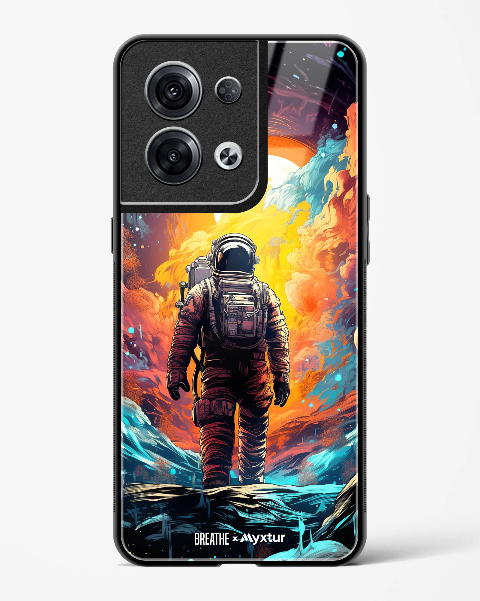 Technicolor Space Adventure [BREATHE] Glass Case Phone Cover (Oppo) - Image 117