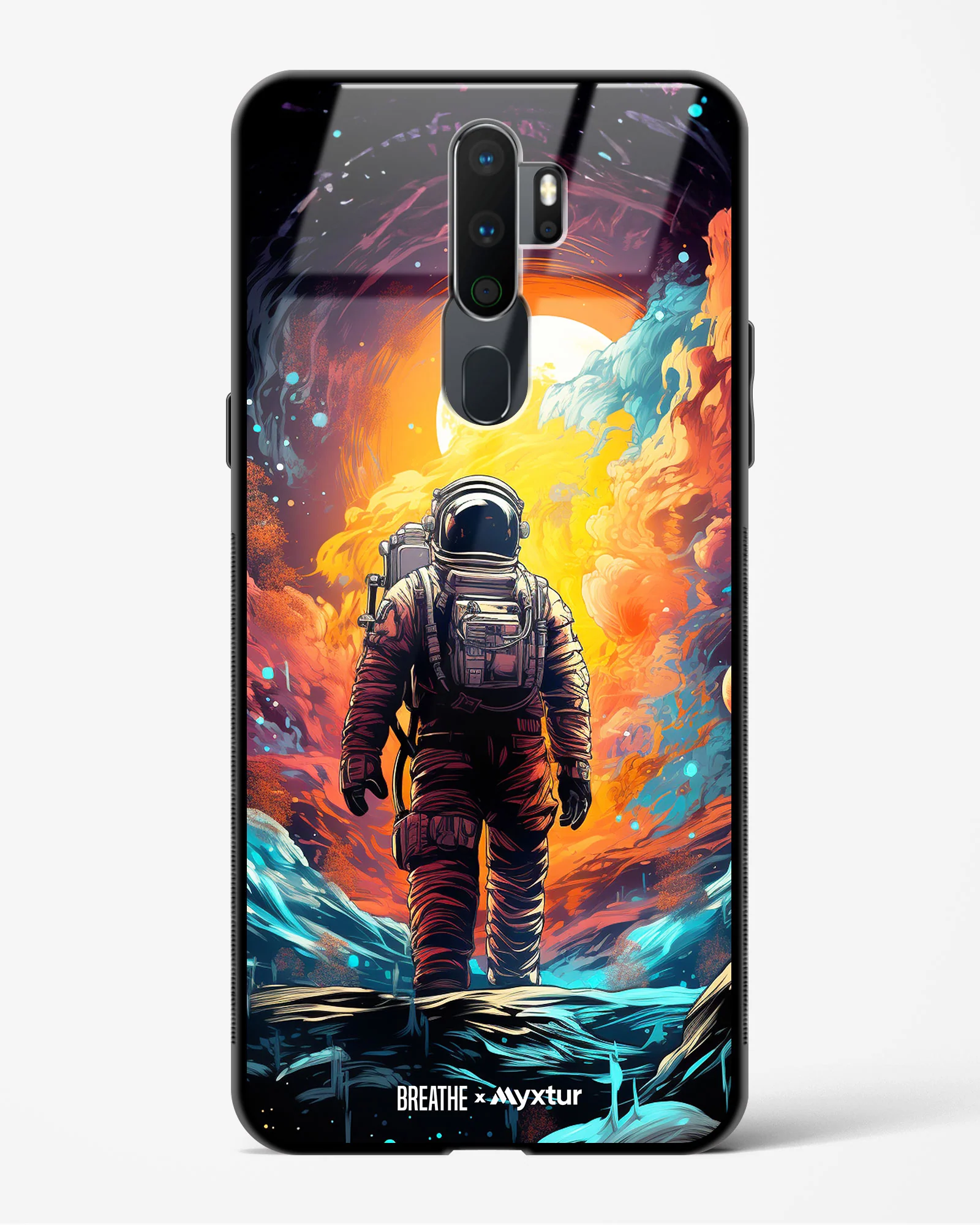 Technicolor Space Adventure [BREATHE] Glass Case Phone Cover (Oppo) - Image 24
