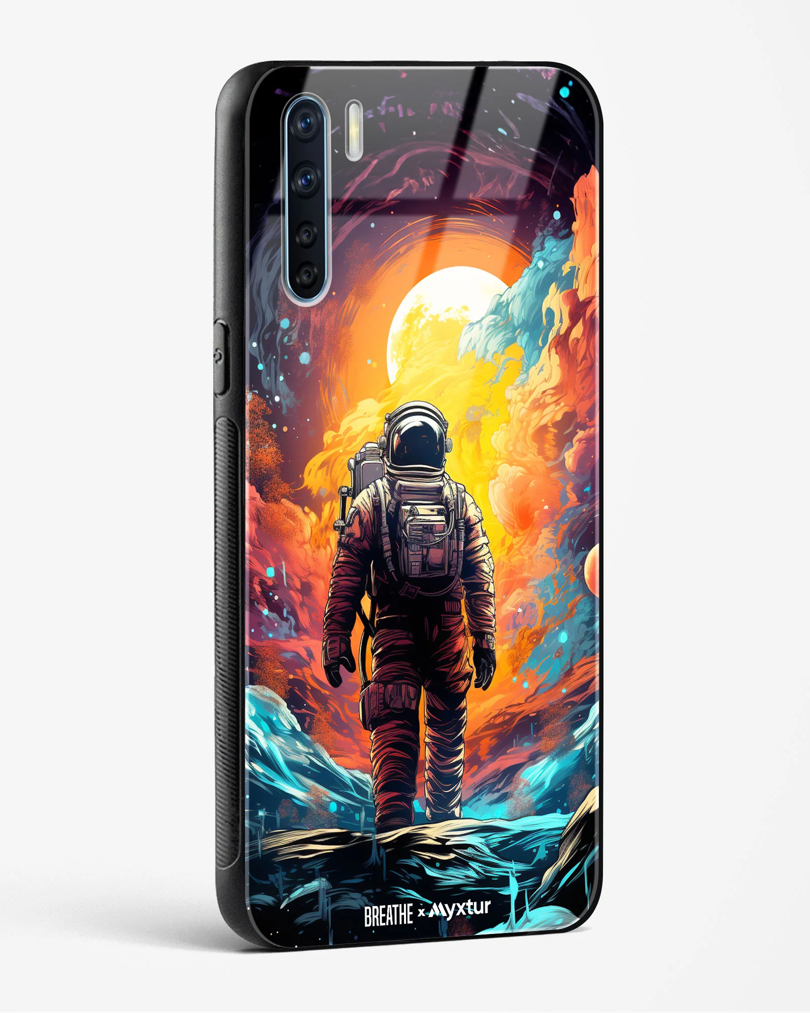 Technicolor Space Adventure [BREATHE] Glass Case Phone Cover (Oppo) - Image 26