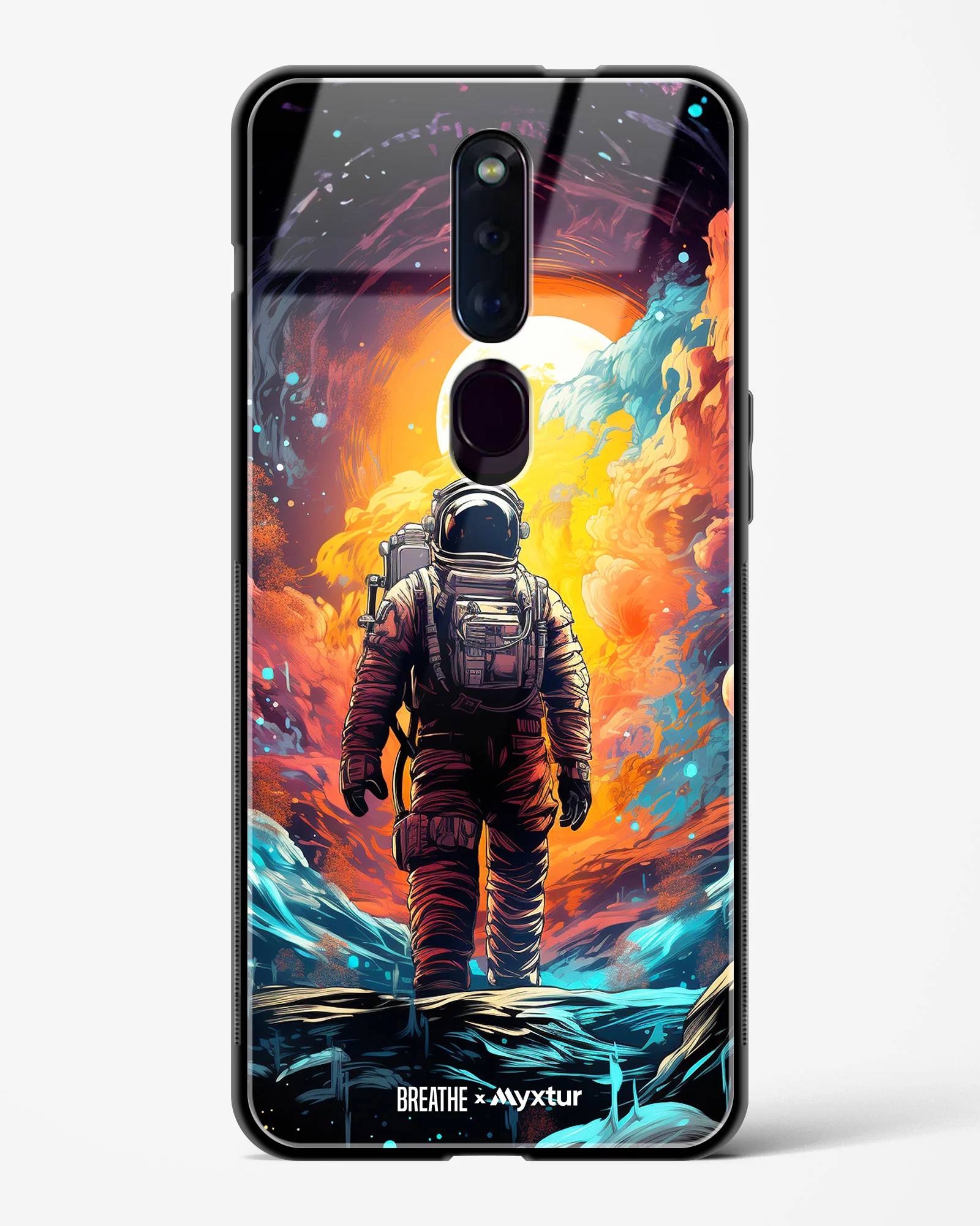 Technicolor Space Adventure [BREATHE] Glass Case Phone Cover (Oppo) - Image 31