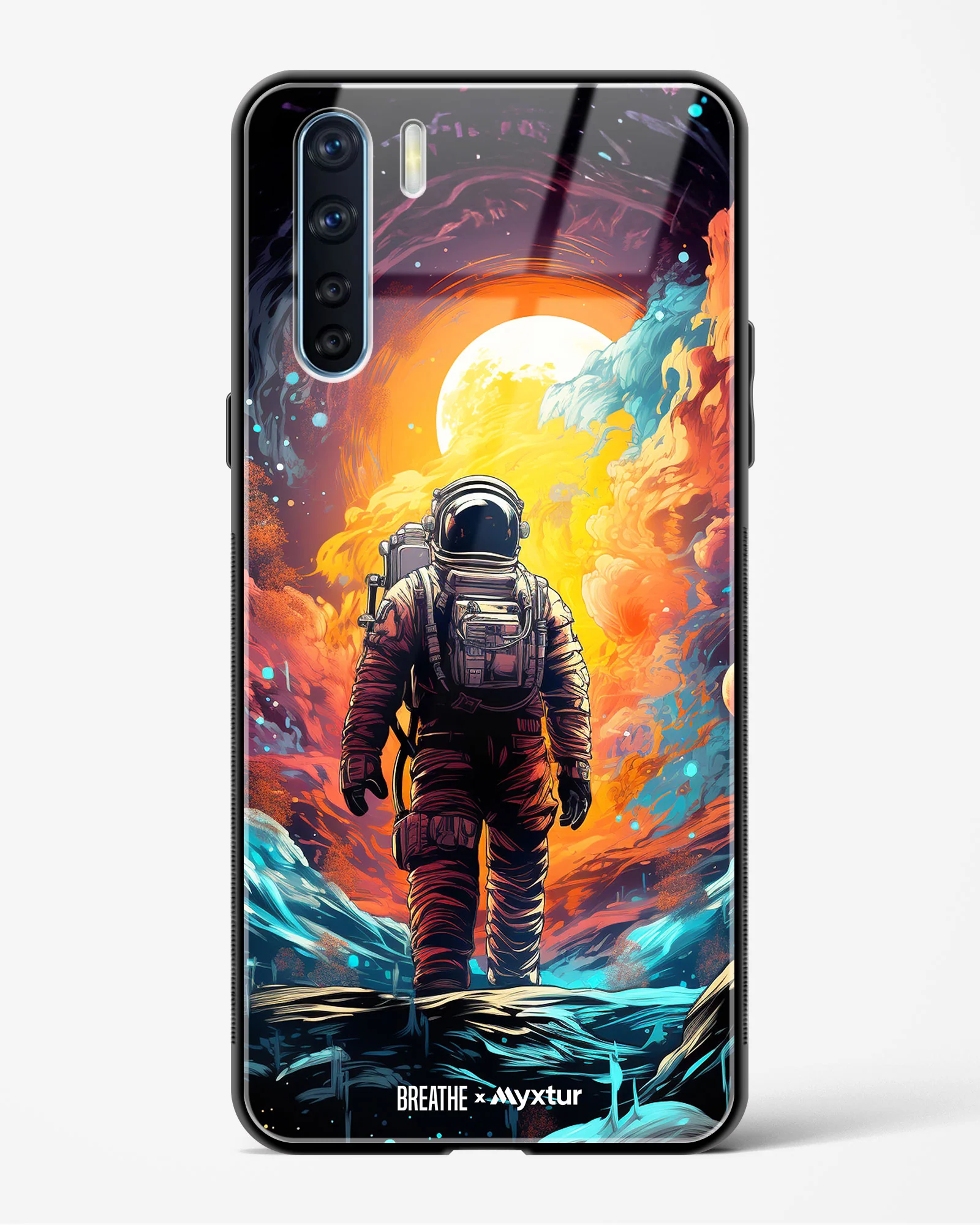 Technicolor Space Adventure [BREATHE] Glass Case Phone Cover (Oppo) - Image 33