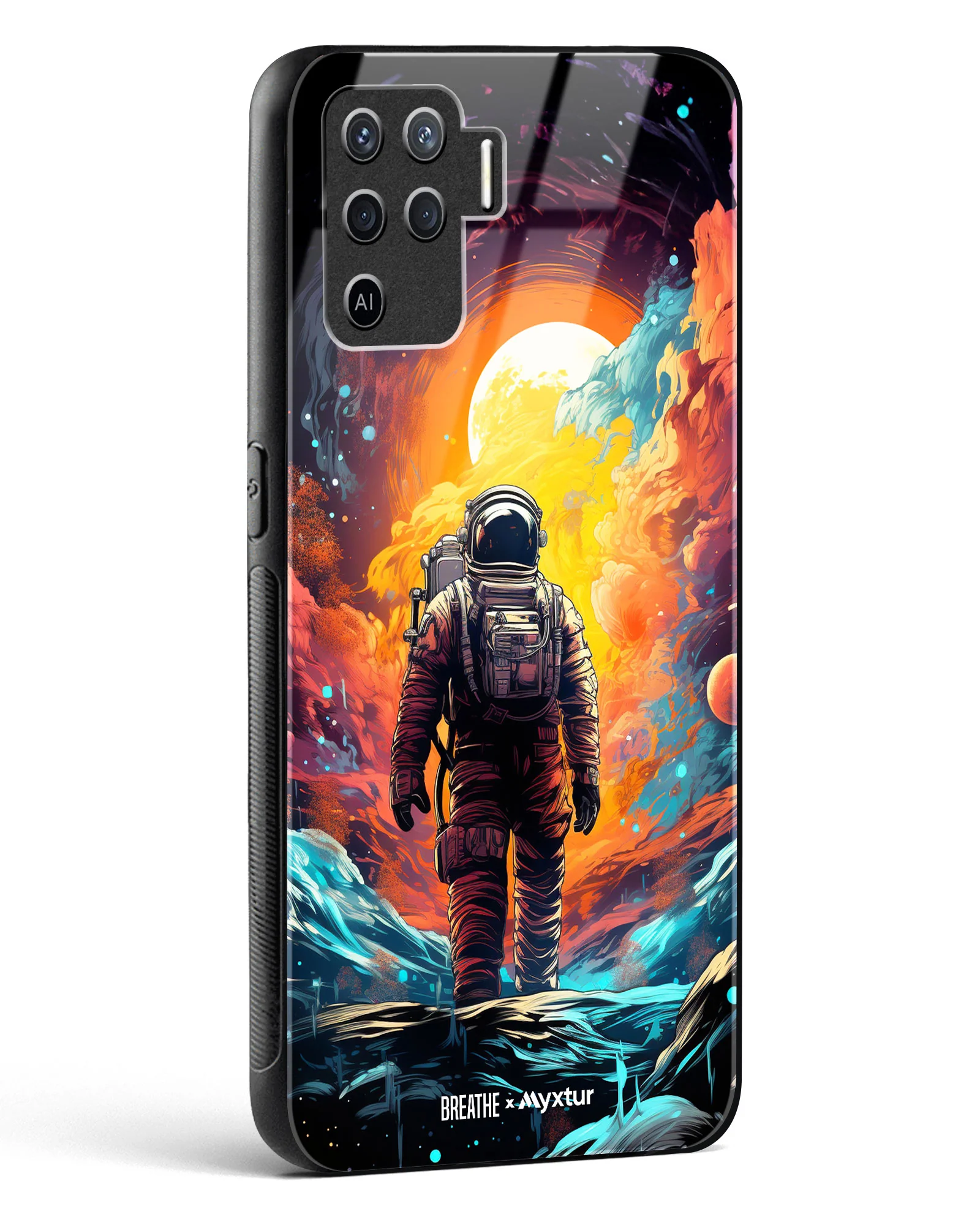 Technicolor Space Adventure [BREATHE] Glass Case Phone Cover (Oppo) - Image 42