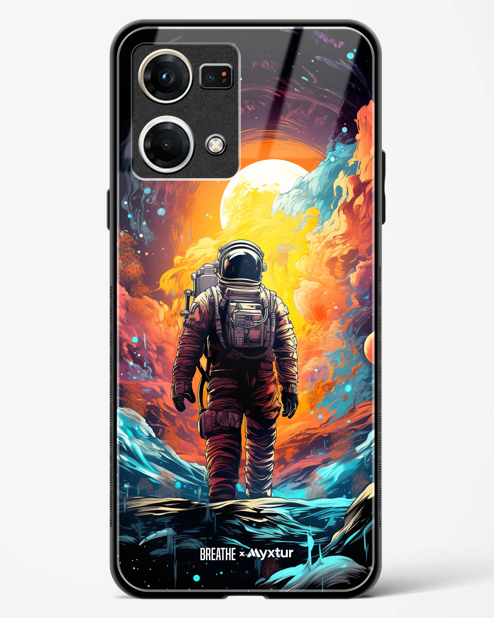 Technicolor Space Adventure [BREATHE] Glass Case Phone Cover (Oppo) - Image 45