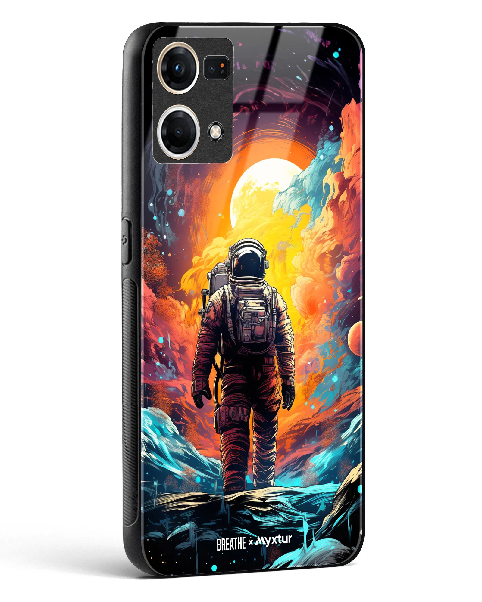 Technicolor Space Adventure [BREATHE] Glass Case Phone Cover (Oppo) - Image 46