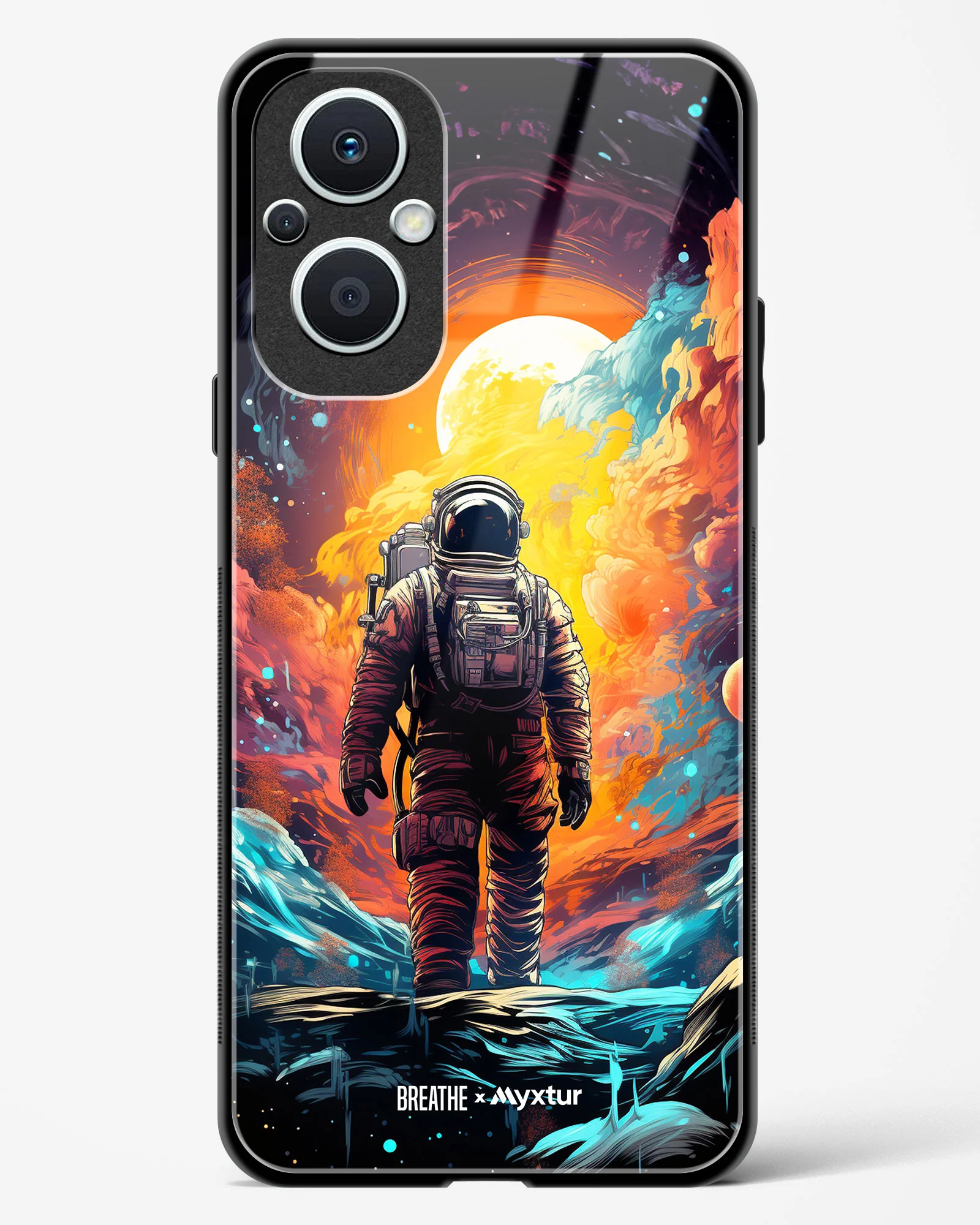 Technicolor Space Adventure [BREATHE] Glass Case Phone Cover (Oppo) - Image 47