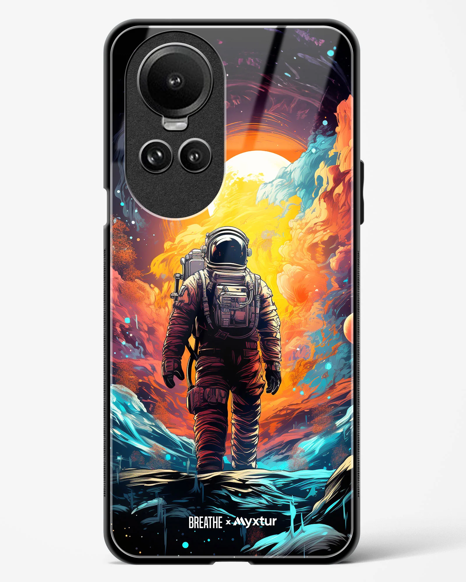 Technicolor Space Adventure [BREATHE] Glass Case Phone Cover (Oppo) - Image 65