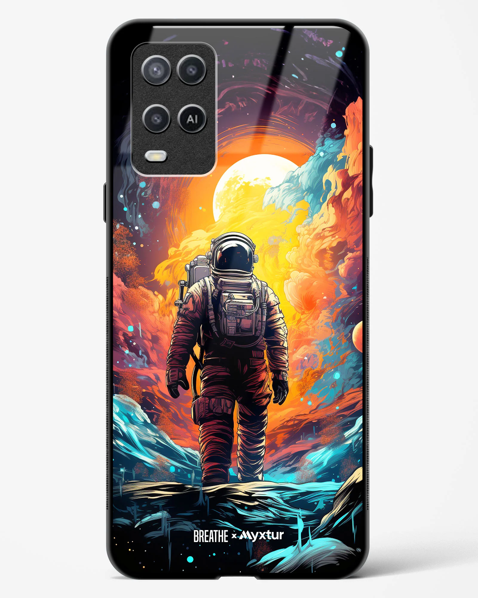 Technicolor Space Adventure [BREATHE] Glass Case Phone Cover (Oppo) - Image 7