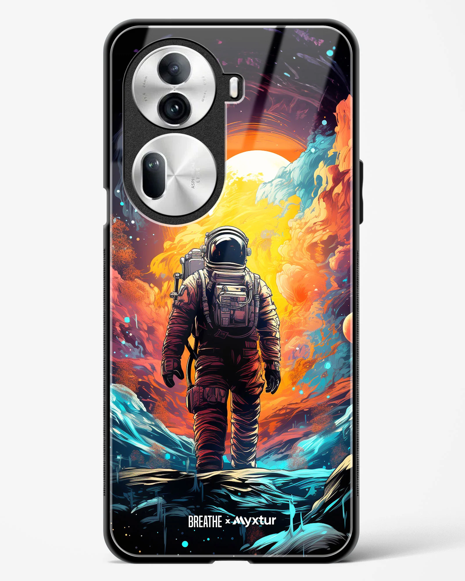 Technicolor Space Adventure [BREATHE] Glass Case Phone Cover (Oppo) - Image 75