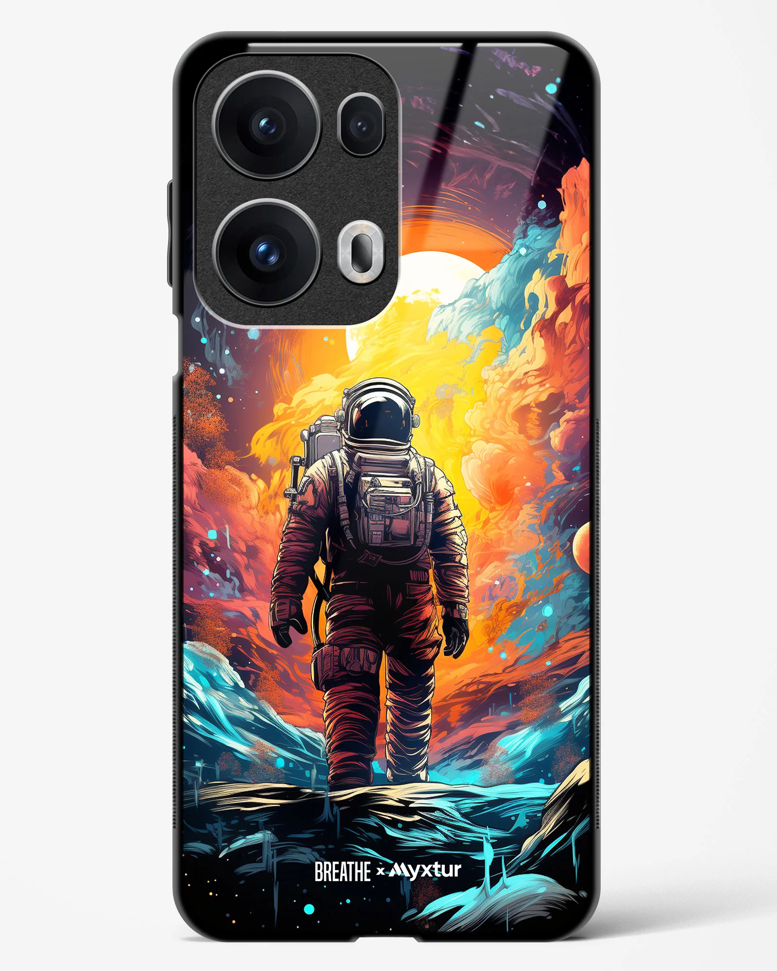 Technicolor Space Adventure [BREATHE] Glass Case Phone Cover (Oppo) - Image 83
