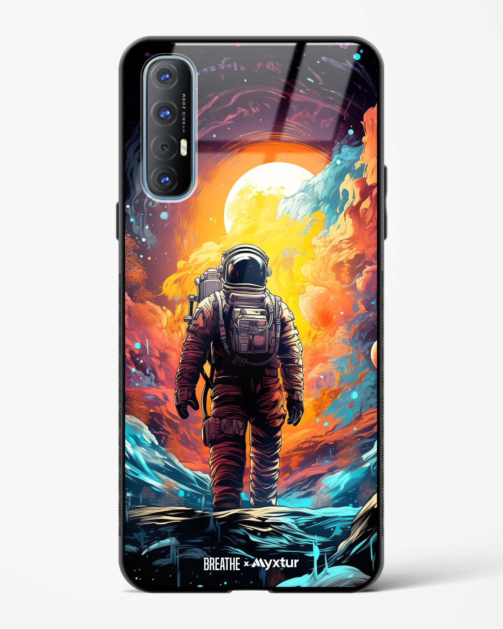 Technicolor Space Adventure [BREATHE] Glass Case Phone Cover (Oppo) - Image 93