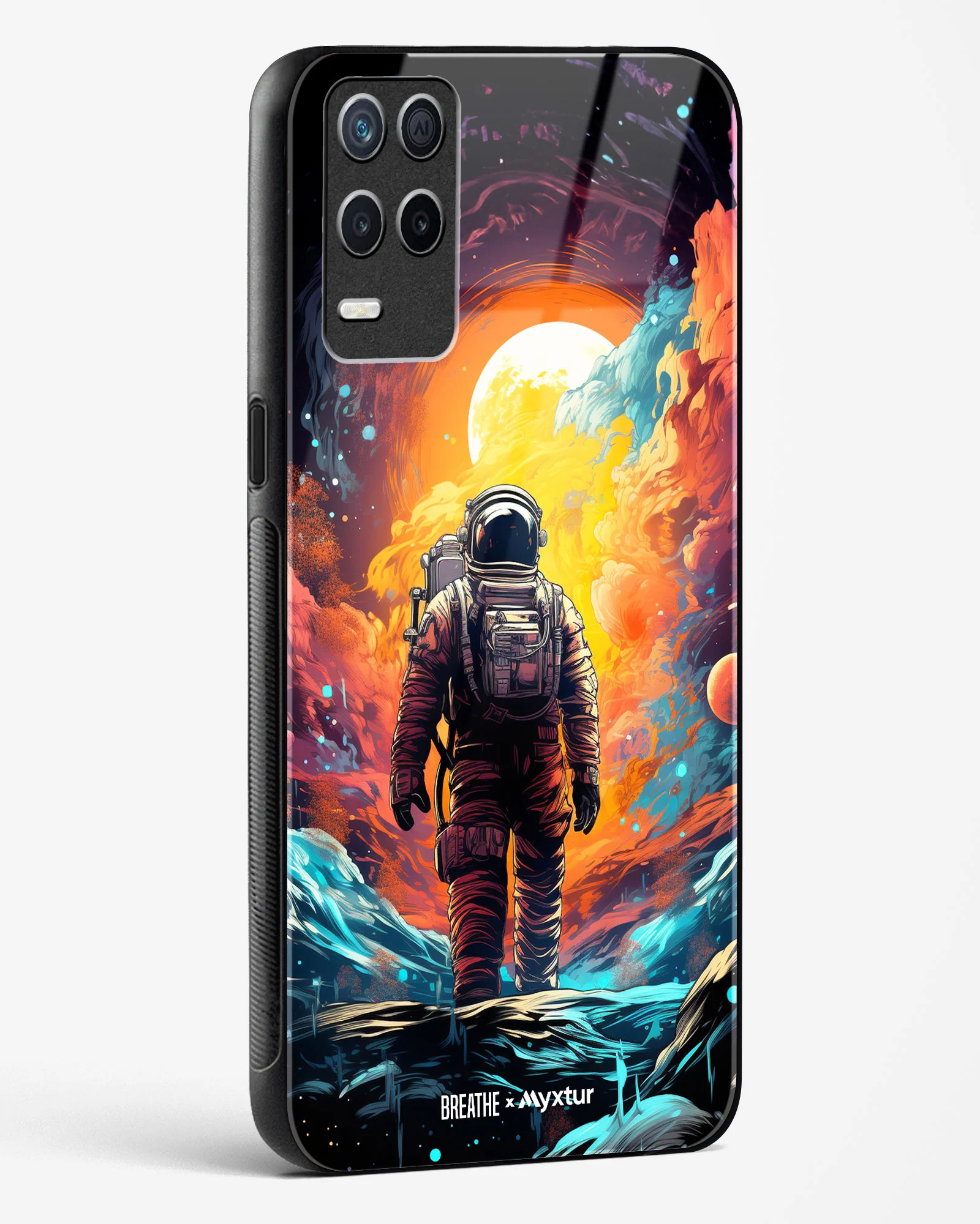 Technicolor Space Adventure [BREATHE] Glass Case Phone Cover (Realme) - Image 110