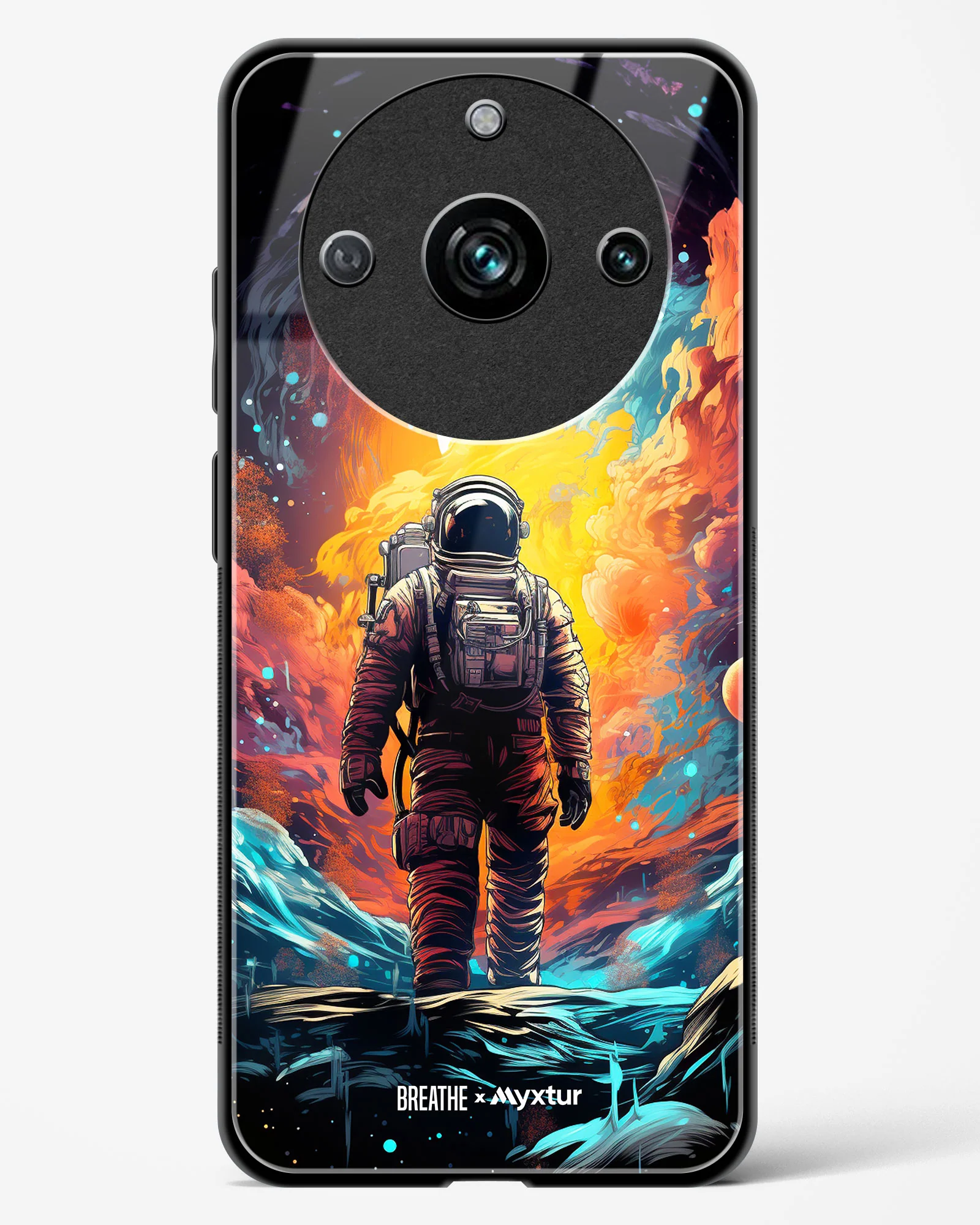 Technicolor Space Adventure [BREATHE] Glass Case Phone Cover (Realme) - Image 115