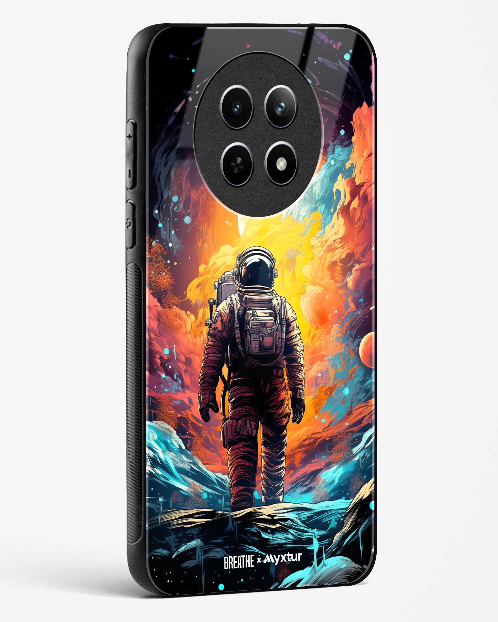 Technicolor Space Adventure [BREATHE] Glass Case Phone Cover (Realme) - Image 124