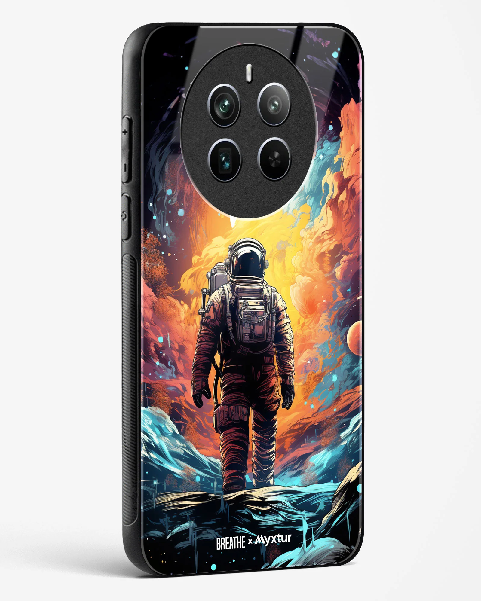 Technicolor Space Adventure [BREATHE] Glass Case Phone Cover (Realme) - Image 128