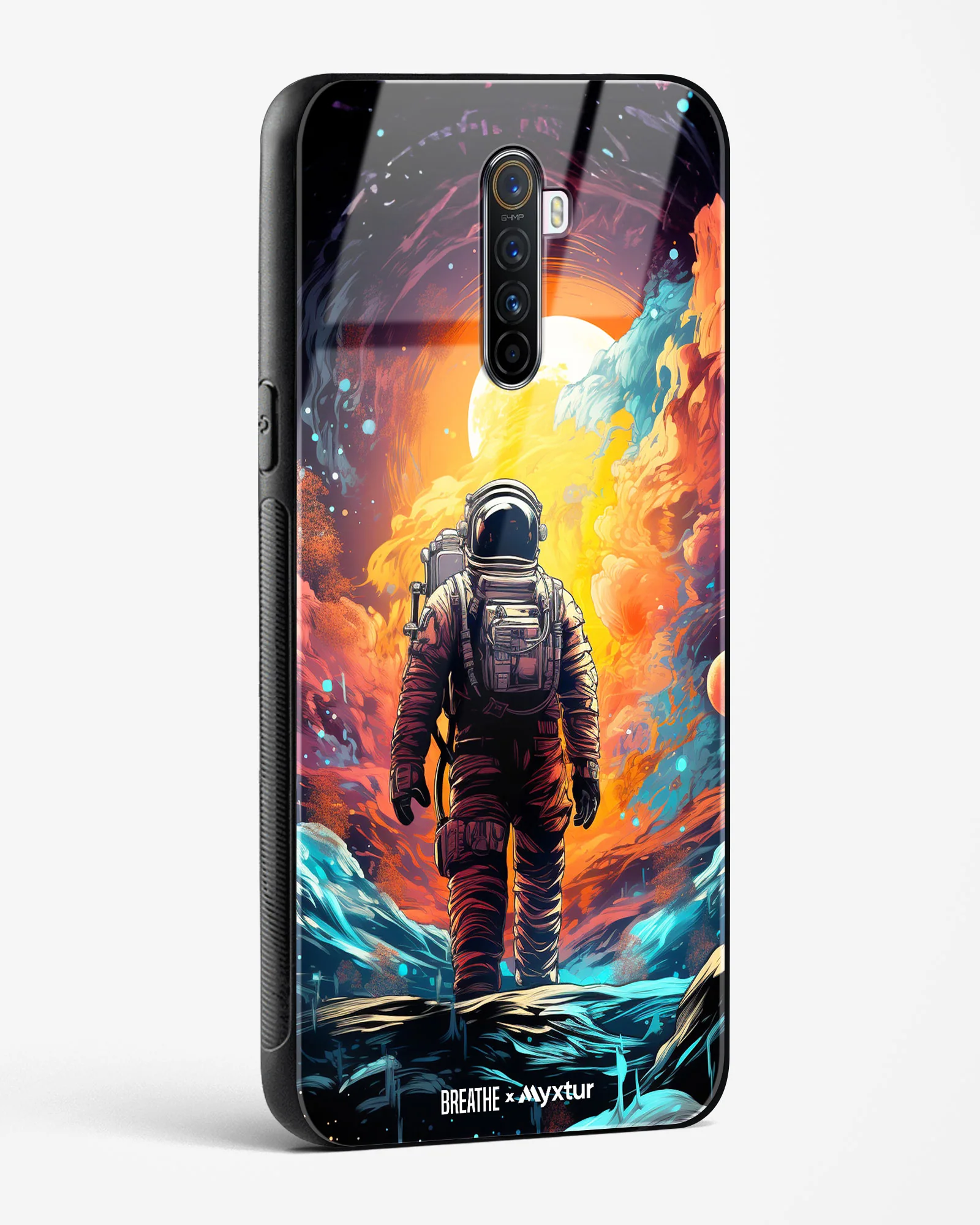 Technicolor Space Adventure [BREATHE] Glass Case Phone Cover (Realme) - Image 136
