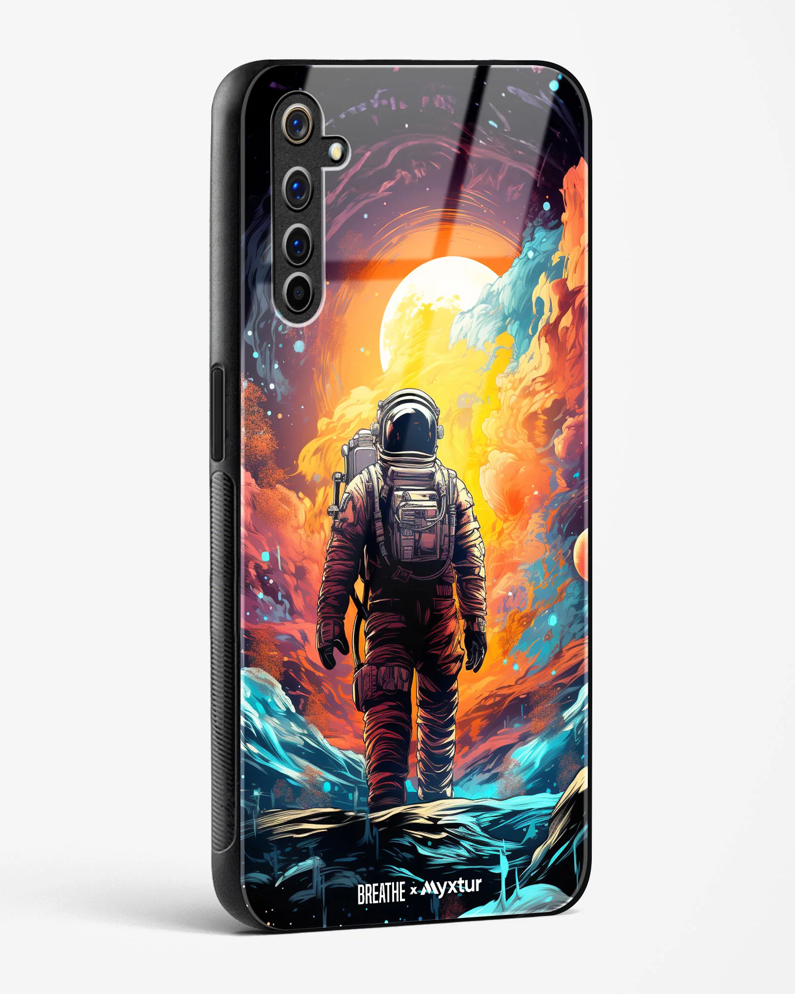 Technicolor Space Adventure [BREATHE] Glass Case Phone Cover (Realme) - Image 52