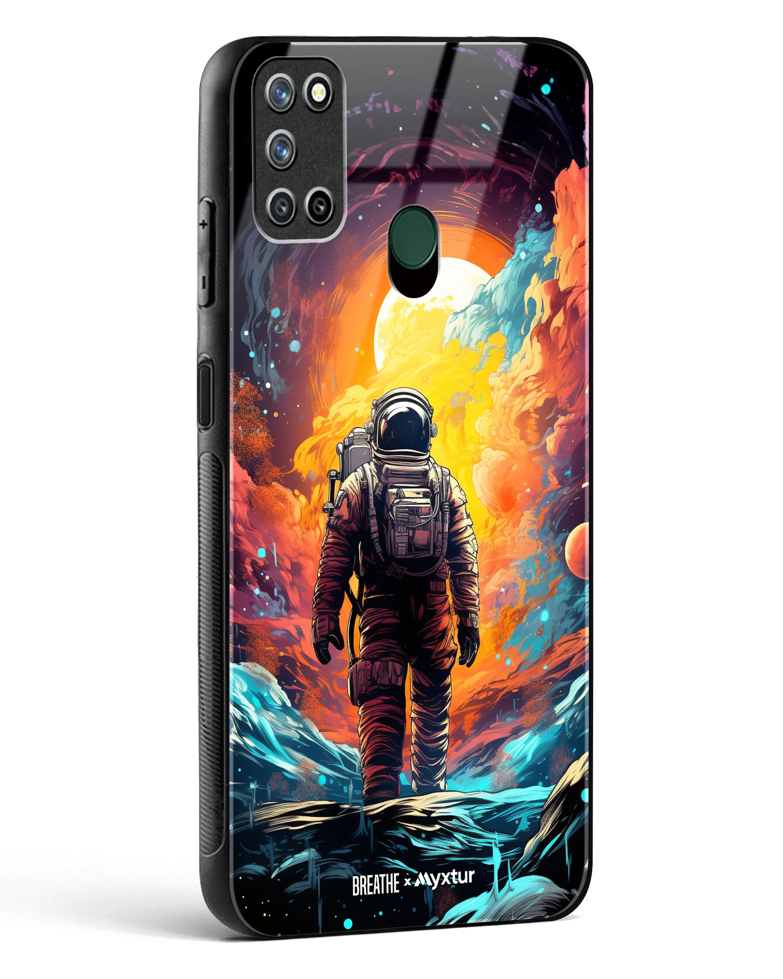 Technicolor Space Adventure [BREATHE] Glass Case Phone Cover (Realme) - Image 58