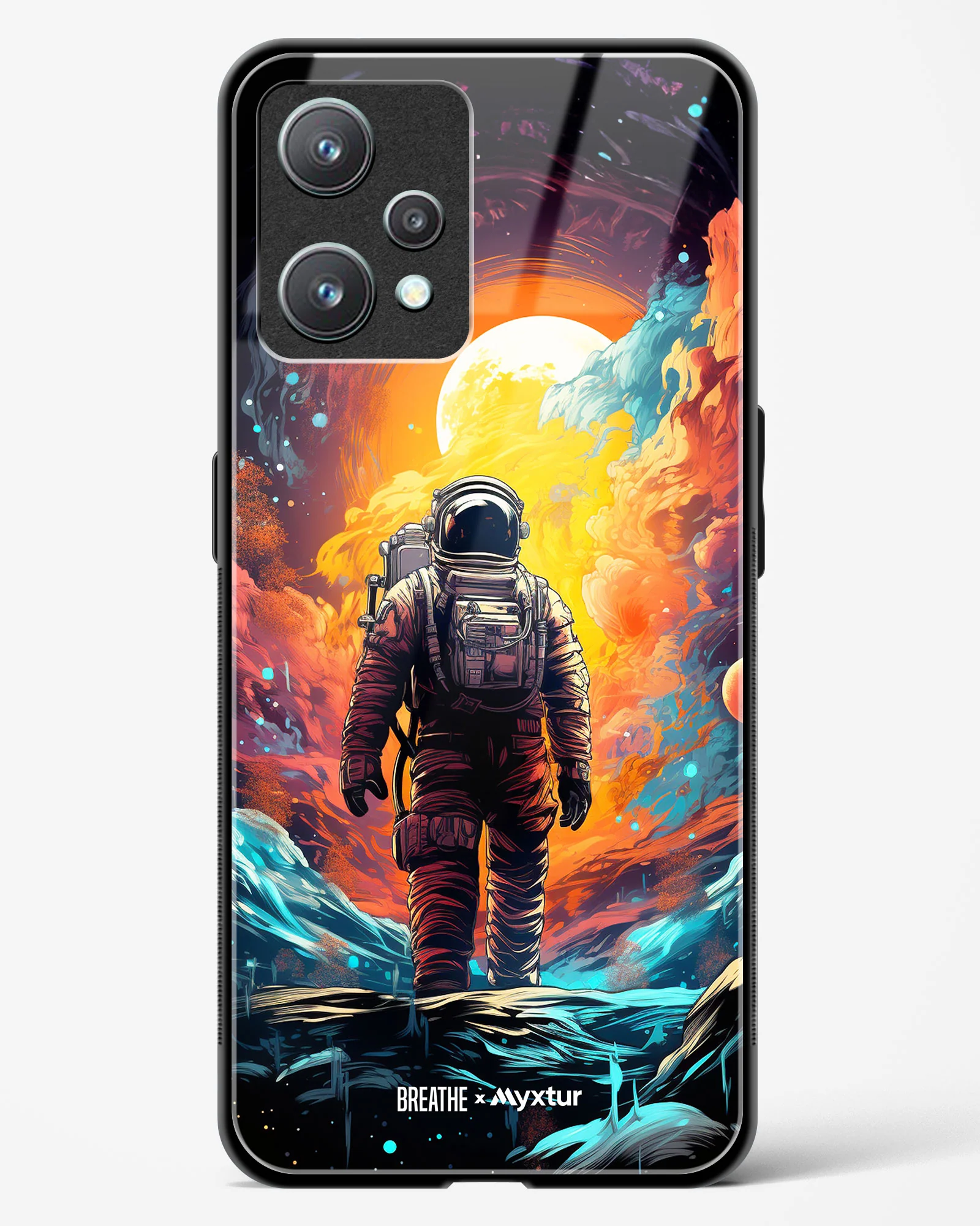 Technicolor Space Adventure [BREATHE] Glass Case Phone Cover (Realme) - Image 69