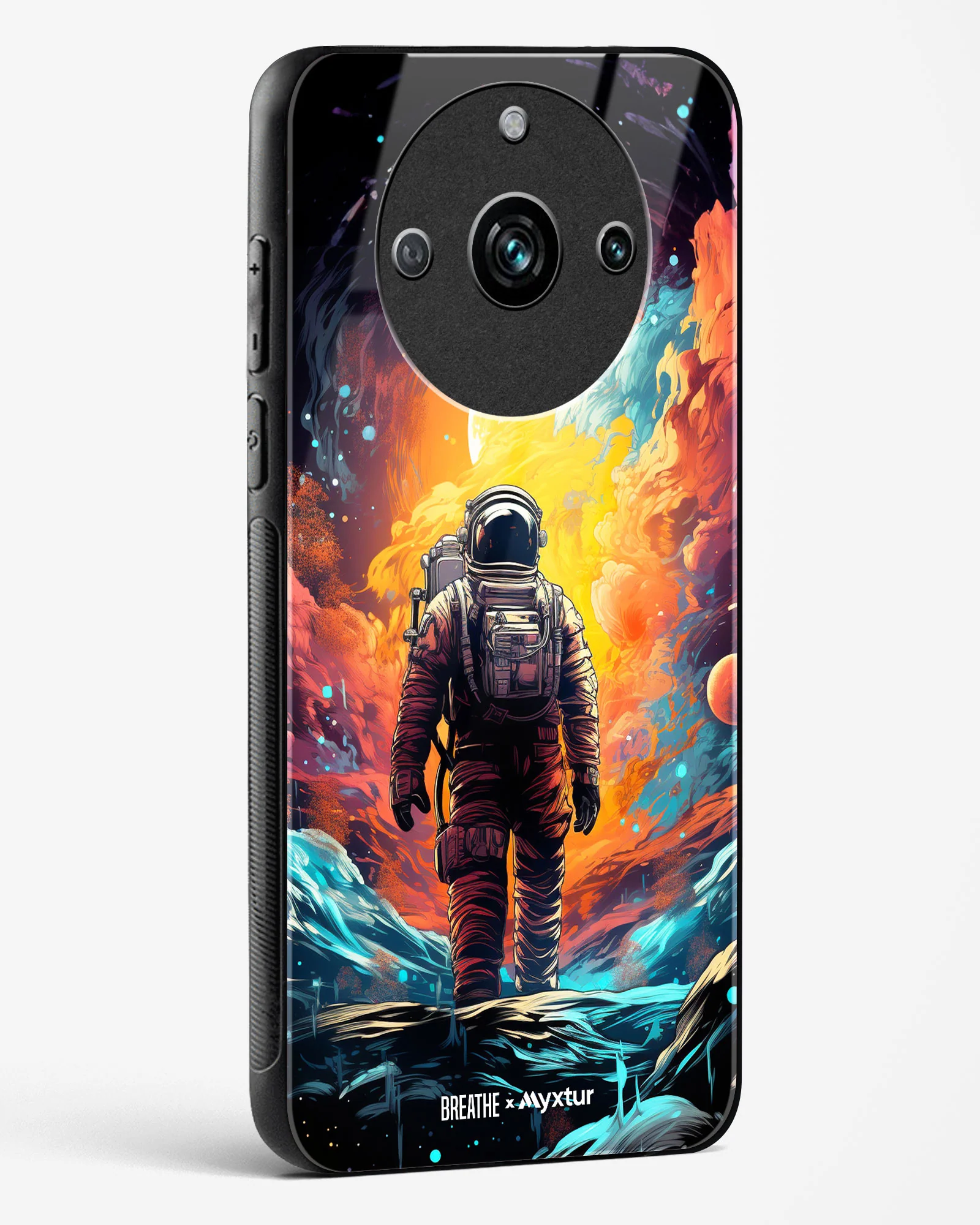 Technicolor Space Adventure [BREATHE] Glass Case Phone Cover (Realme) - Image 8