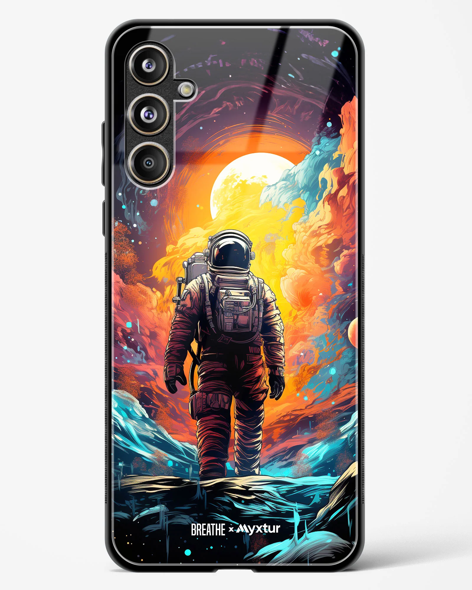 Technicolor Space Adventure [BREATHE] Glass Case Phone Cover (Samsung) - Image 101