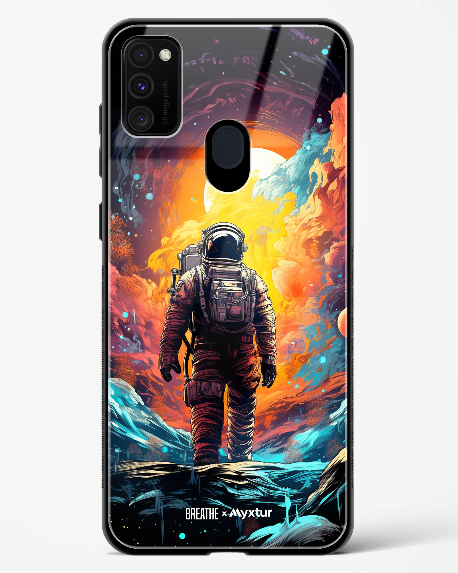 Technicolor Space Adventure [BREATHE] Glass Case Phone Cover (Samsung) - Image 125