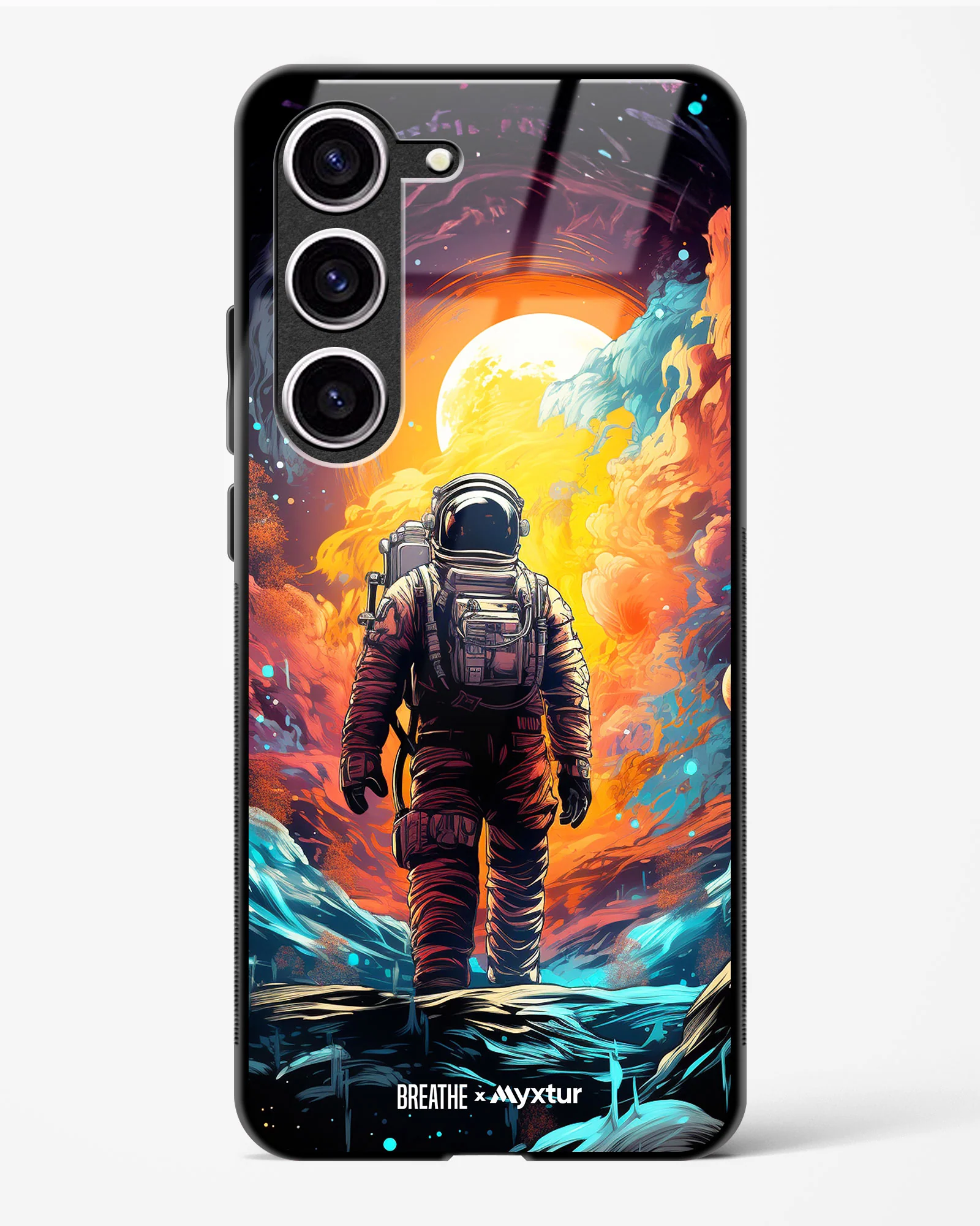 Technicolor Space Adventure [BREATHE] Glass Case Phone Cover (Samsung) - Image 201
