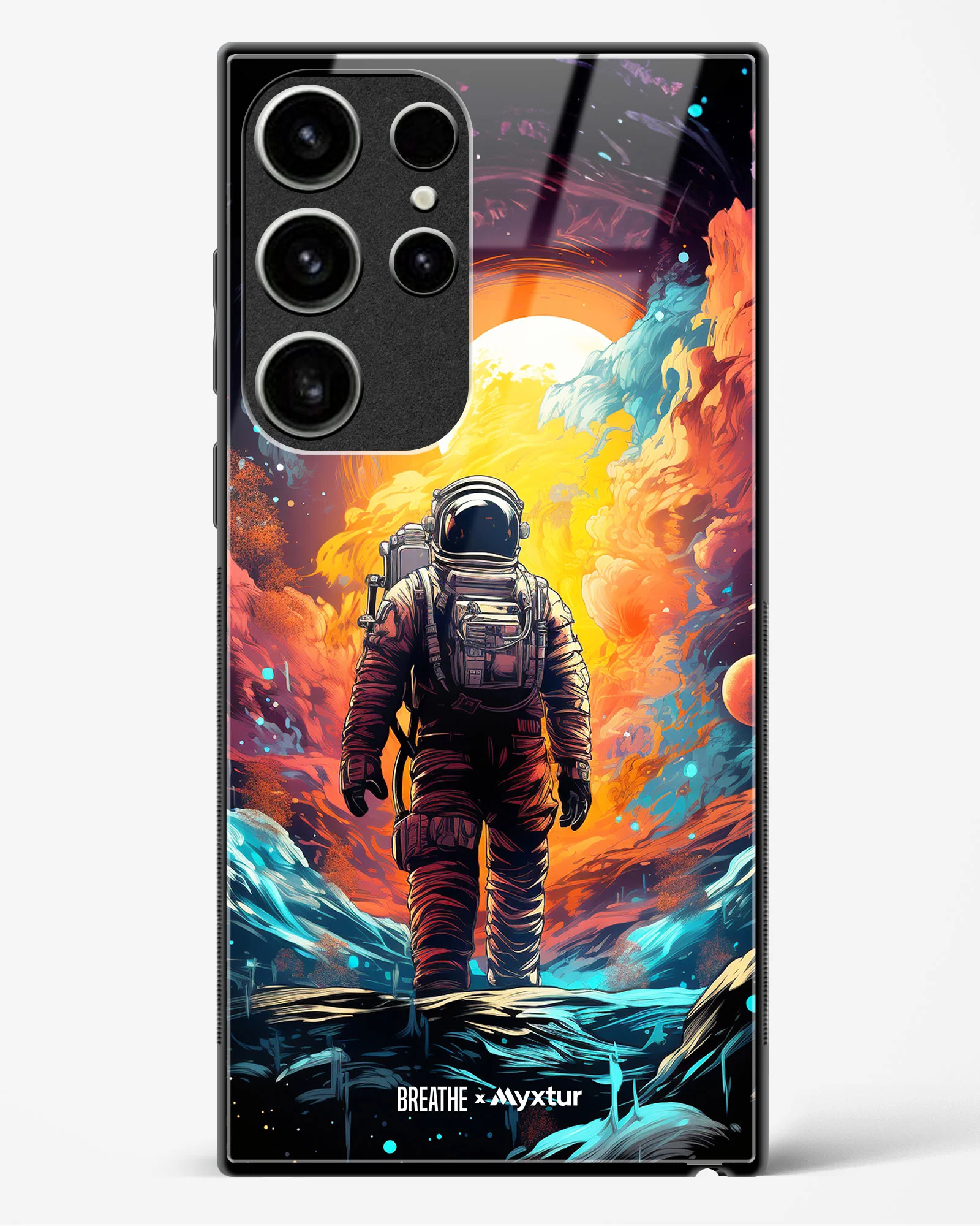 Technicolor Space Adventure [BREATHE] Glass Case Phone Cover (Samsung) - Image 205