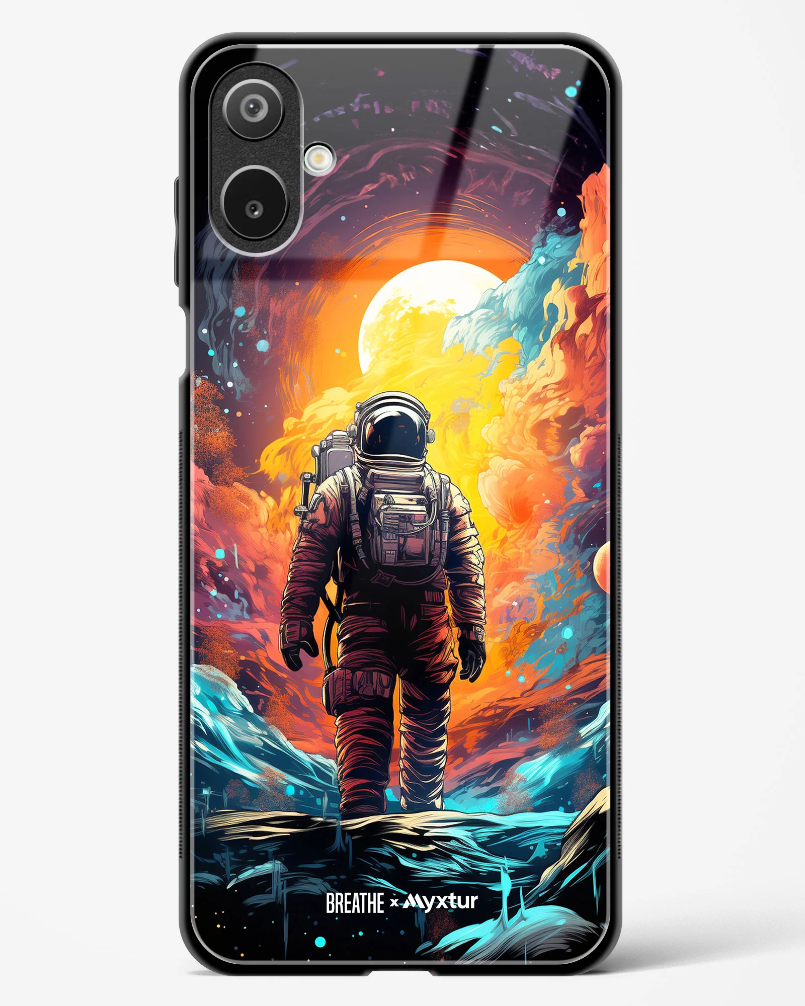 Technicolor Space Adventure [BREATHE] Glass Case Phone Cover (Samsung) - Image 9
