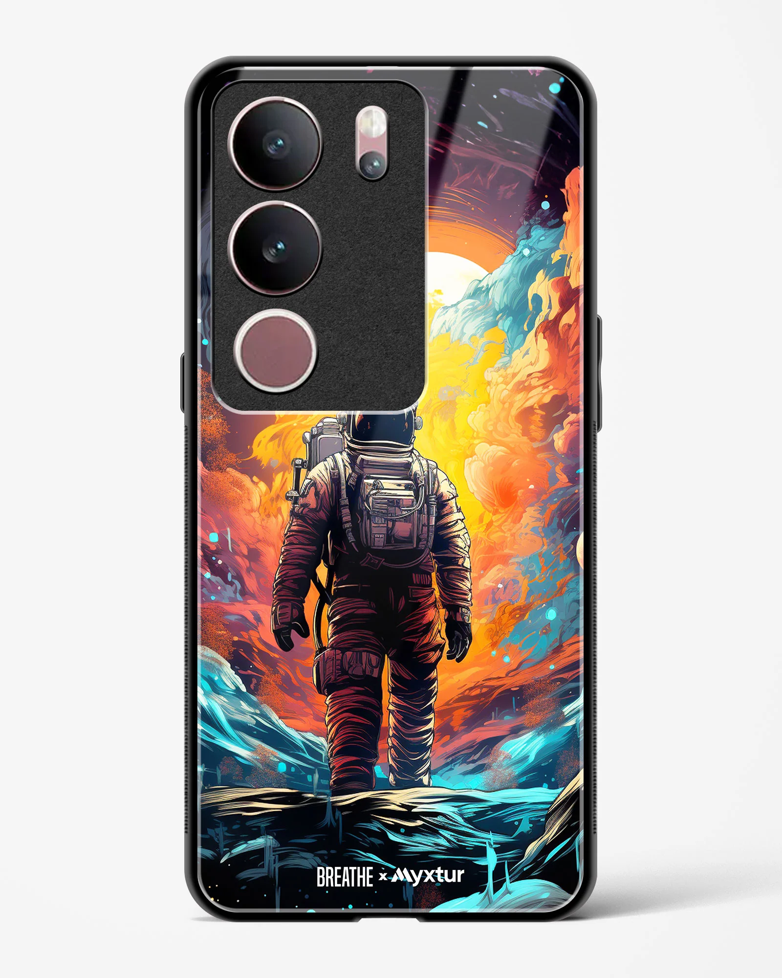 Technicolor Space Adventure [BREATHE] Glass Case Phone Cover (Vivo) - Image 109