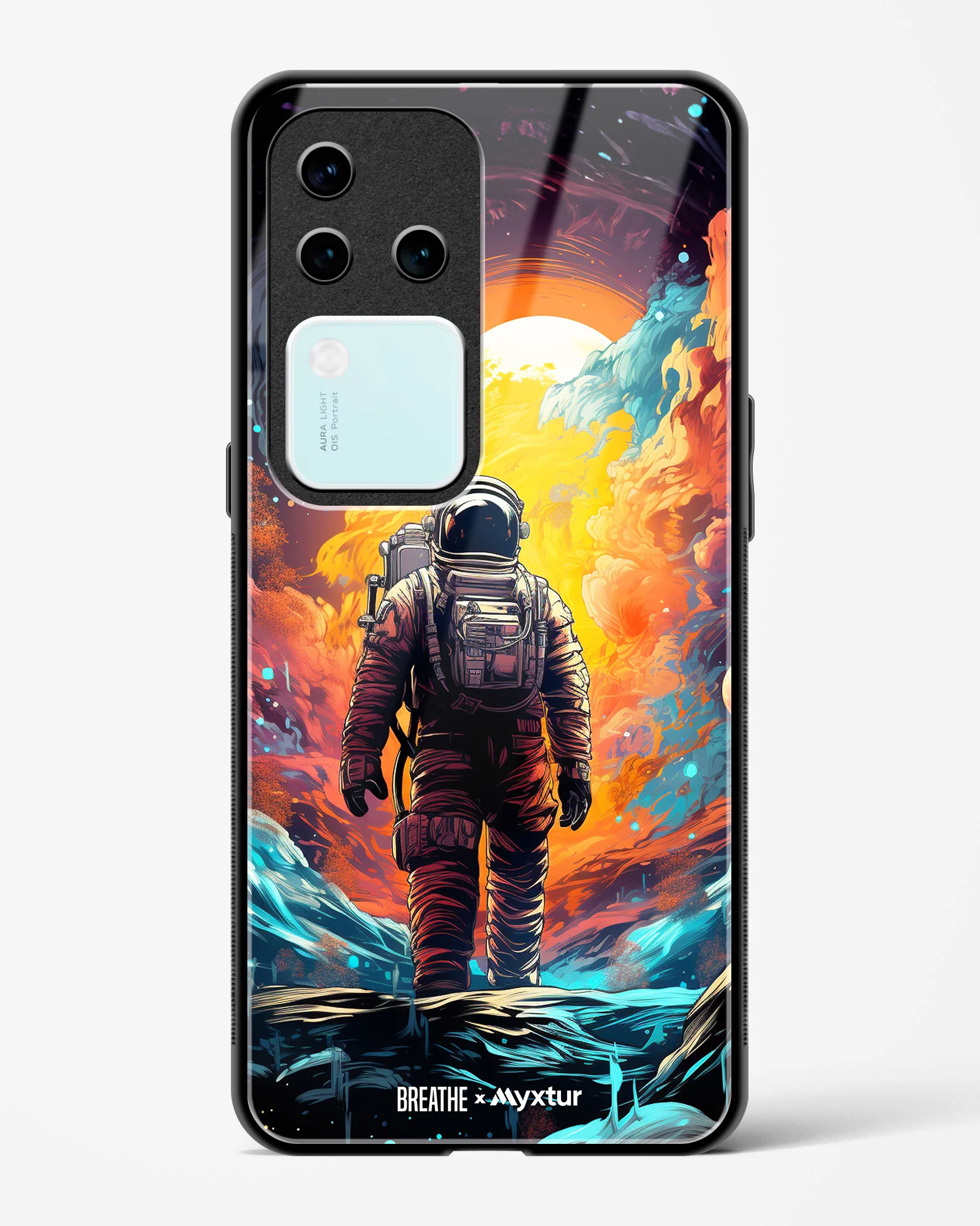 Technicolor Space Adventure [BREATHE] Glass Case Phone Cover (Vivo) - Image 115