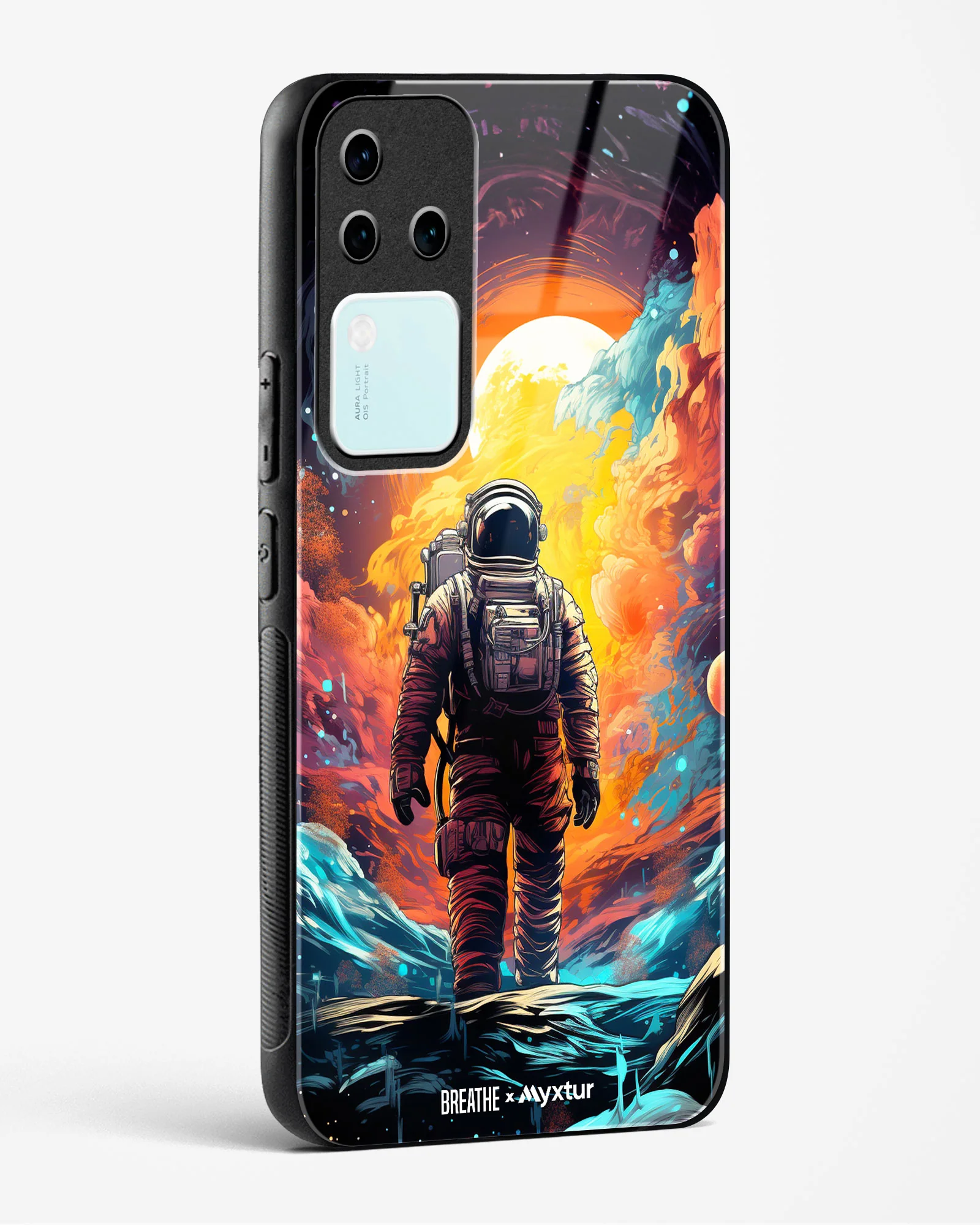 Technicolor Space Adventure [BREATHE] Glass Case Phone Cover (Vivo) - Image 116