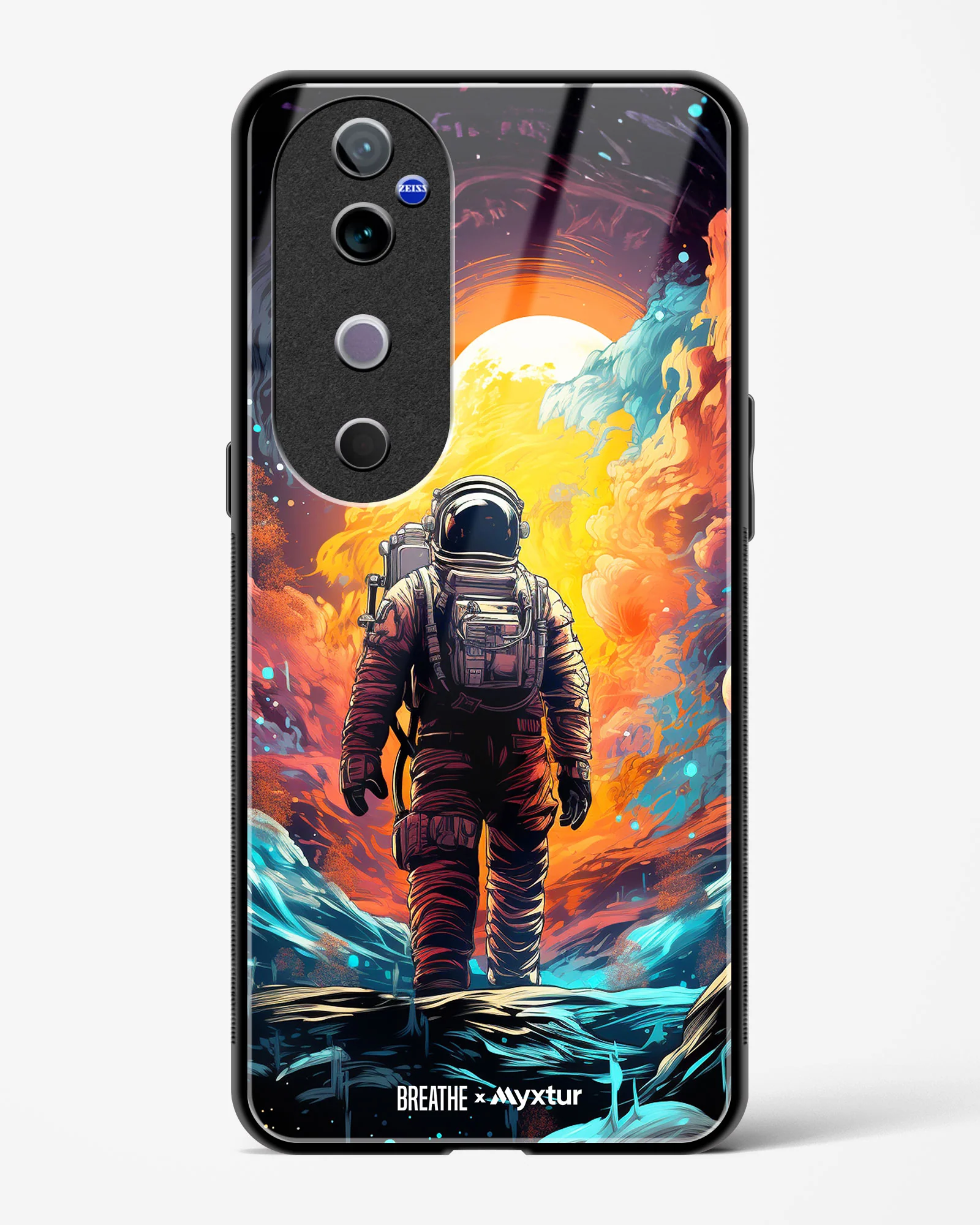 Technicolor Space Adventure [BREATHE] Glass Case Phone Cover (Vivo) - Image 119