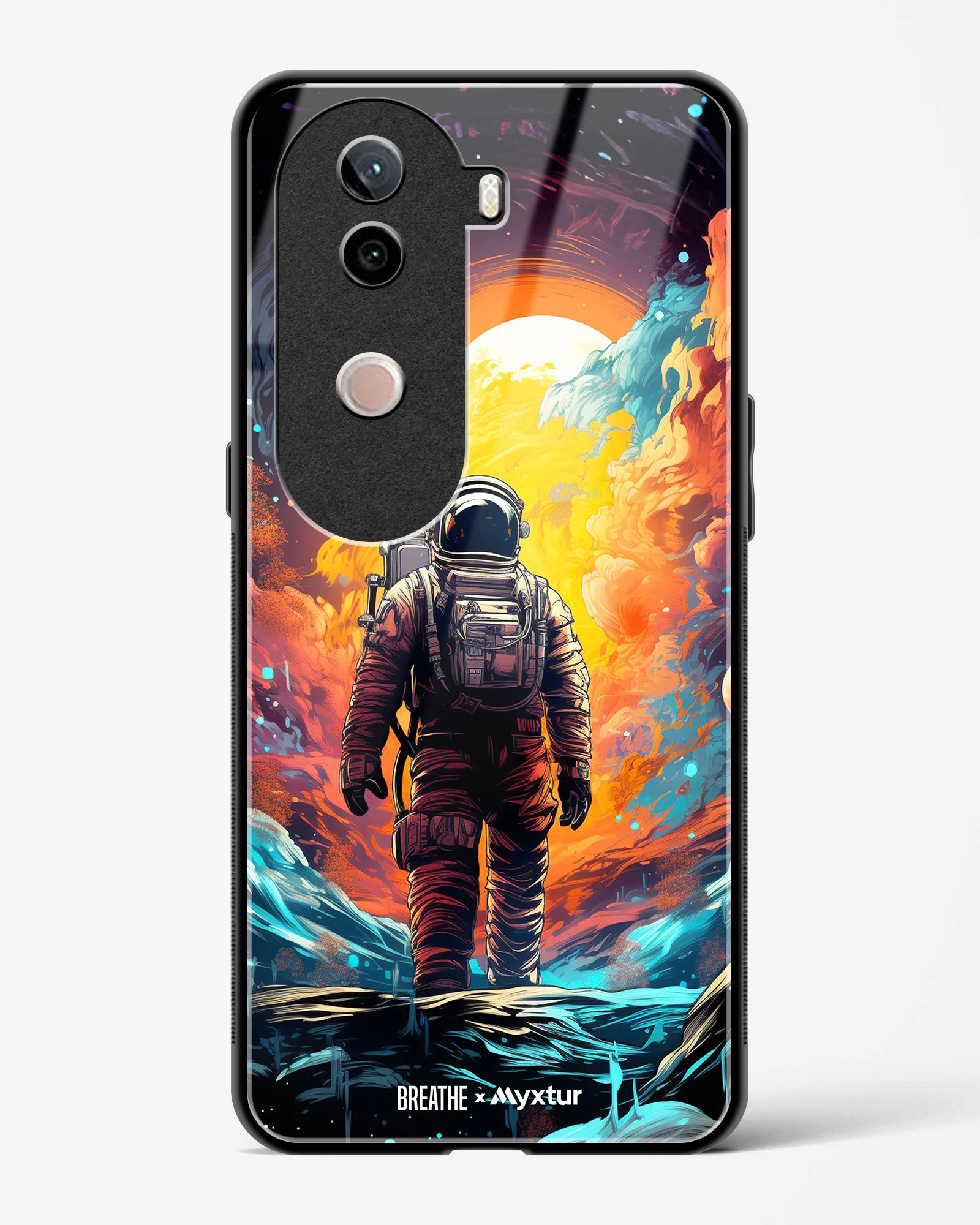 Technicolor Space Adventure [BREATHE] Glass Case Phone Cover (Vivo) - Image 123