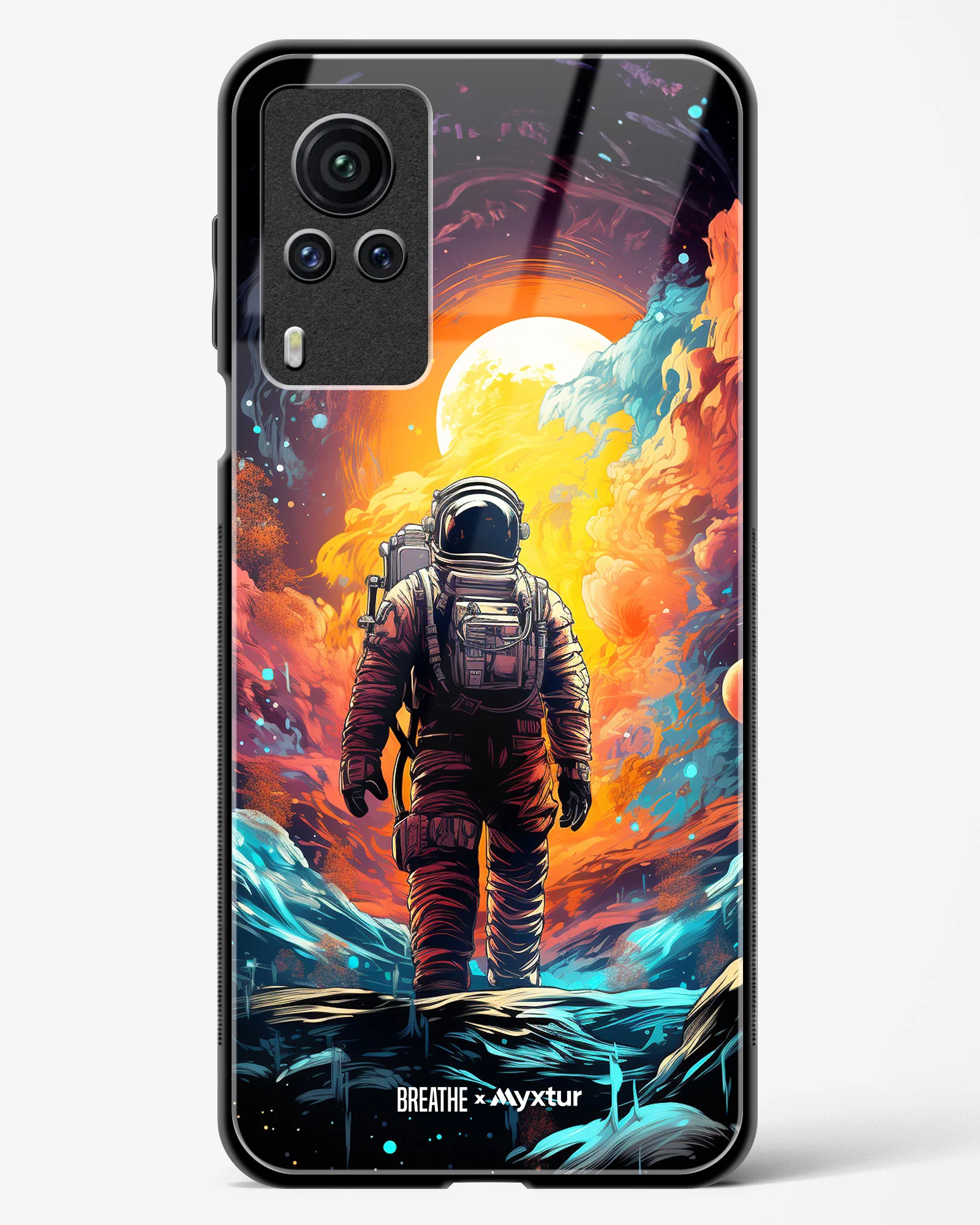 Technicolor Space Adventure [BREATHE] Glass Case Phone Cover (Vivo) - Image 131