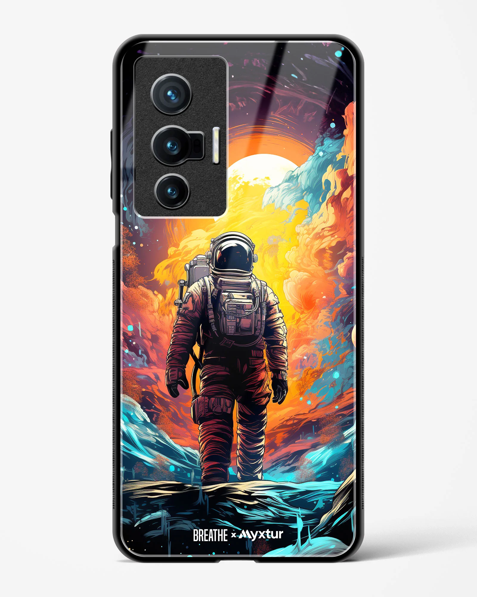 Technicolor Space Adventure [BREATHE] Glass Case Phone Cover (Vivo) - Image 133