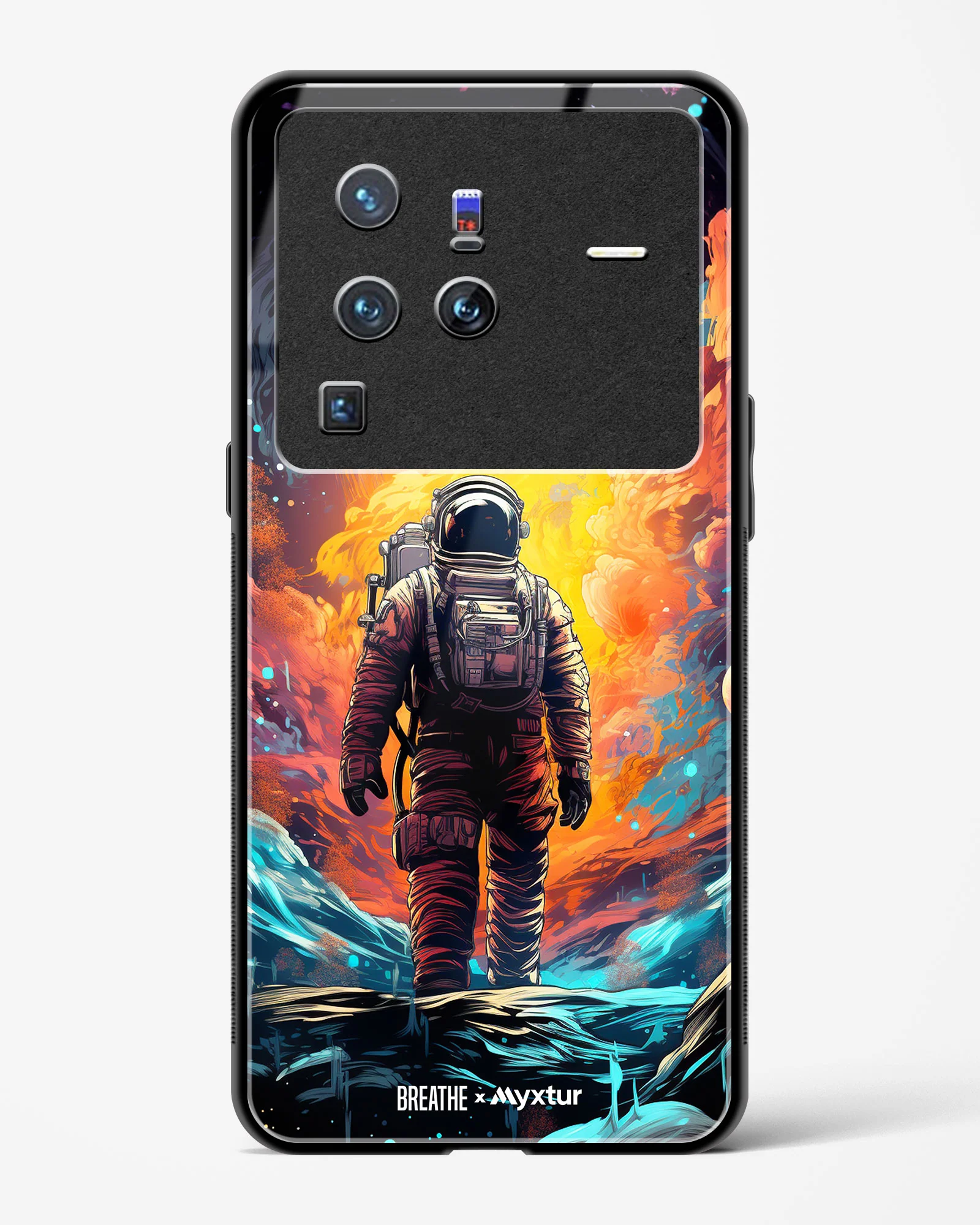 Technicolor Space Adventure [BREATHE] Glass Case Phone Cover (Vivo) - Image 139